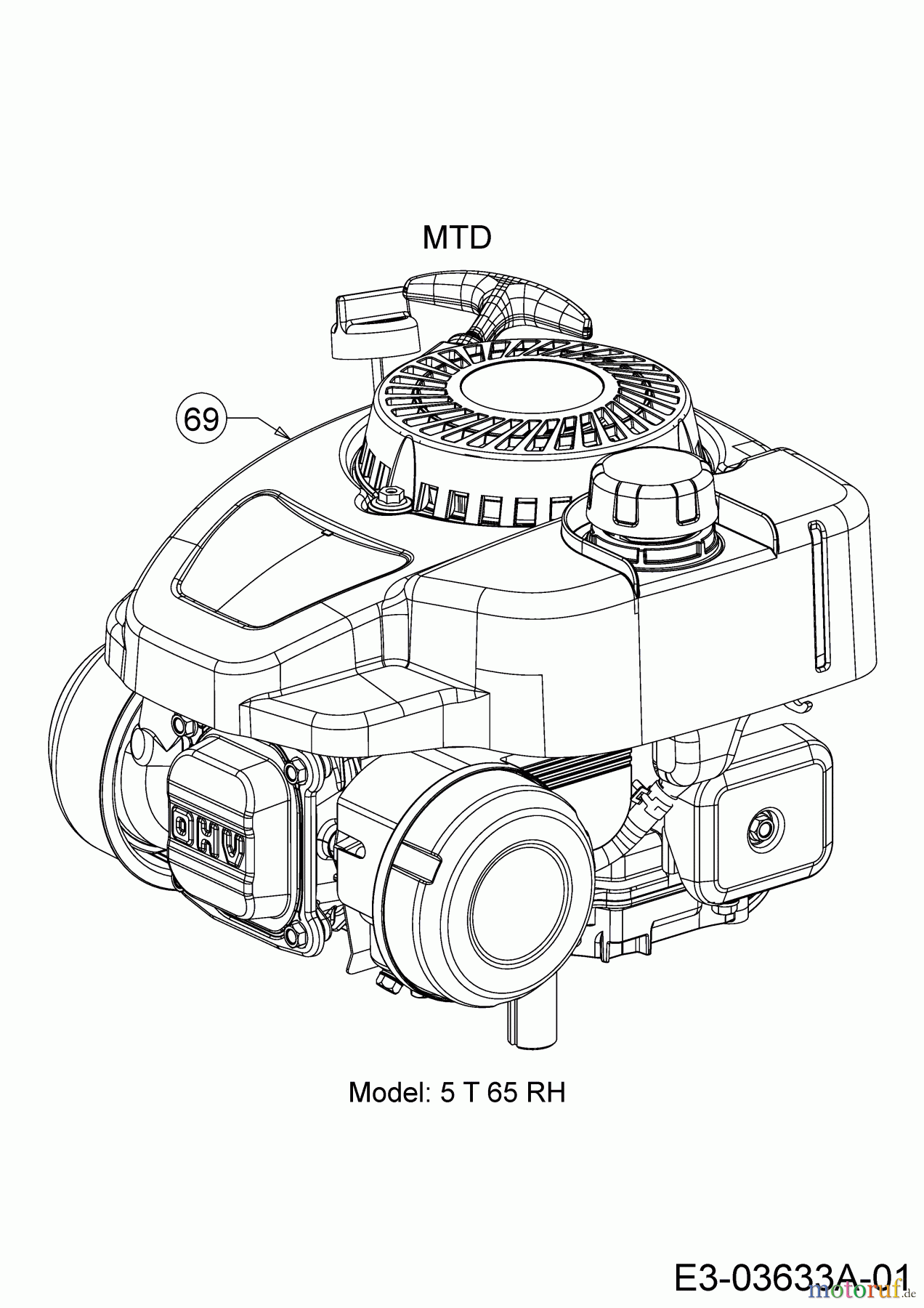  Wolf-Garten Petrol mower self propelled Expert 420 A 12B-LUSC650  (2016) Engine MTD