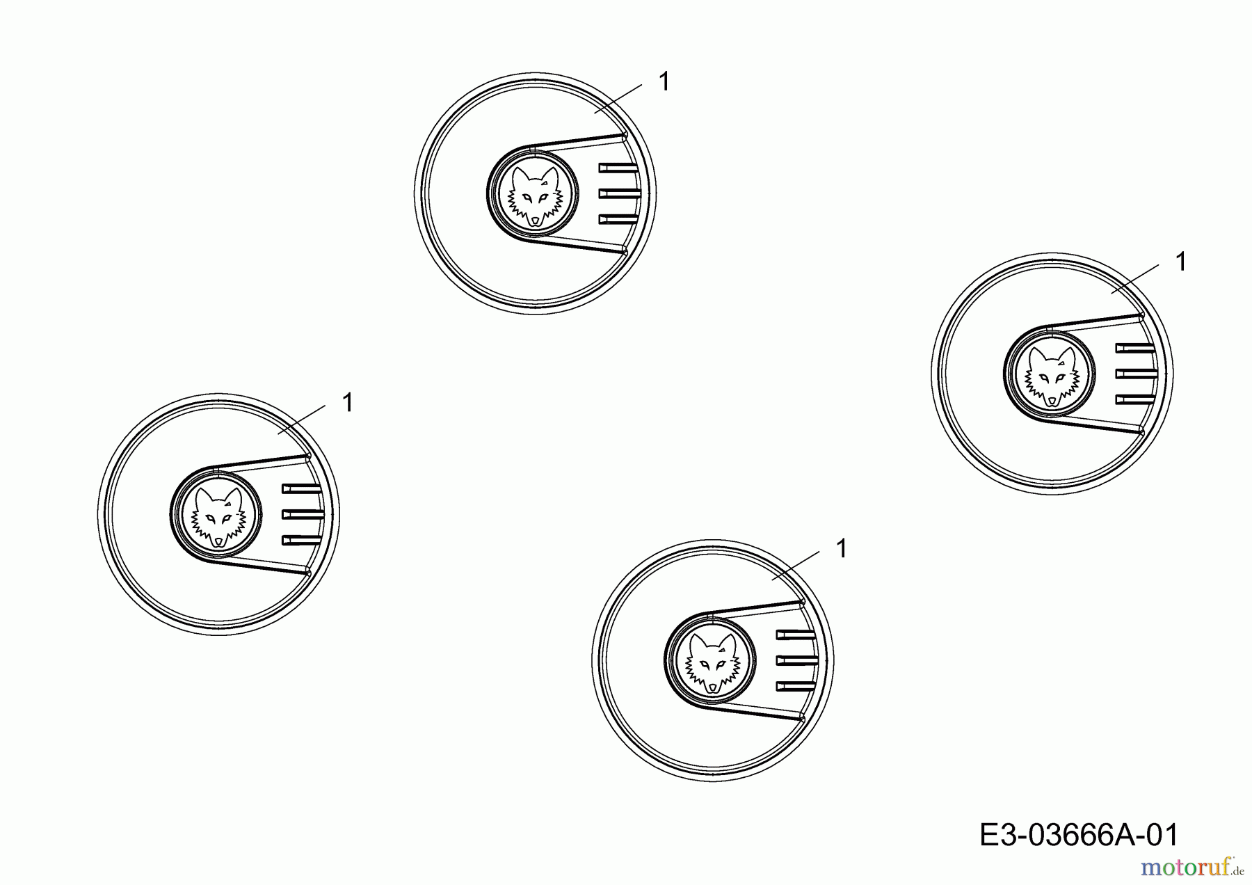  Wolf-Garten Petrol mower Expert 460 11A-TUKC650  (2015) Hubcap