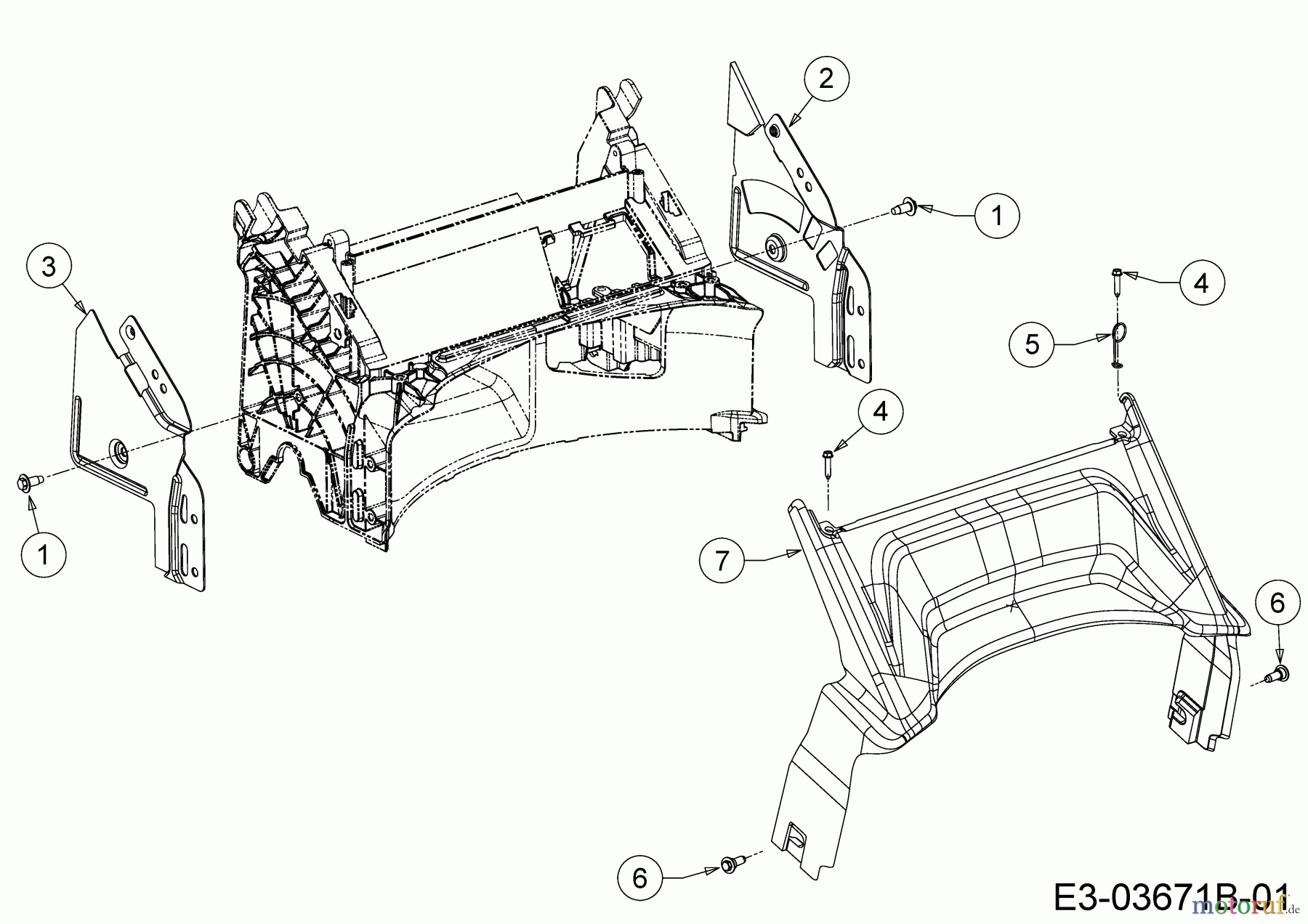  Wolf-Garten Petrol mower Expert 460 11B-TUKC650  (2017) Rear baffle