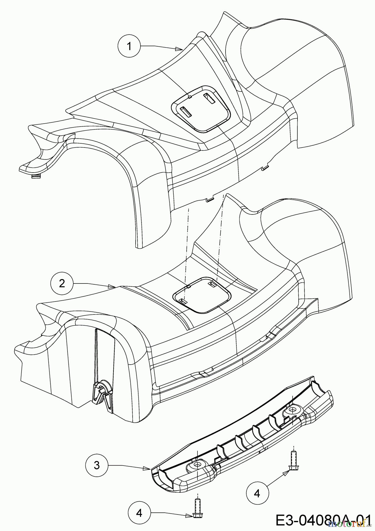  Wolf-Garten Petrol mower self propelled Expert 530 A 12A-PUKC650  (2014) Cover front axle