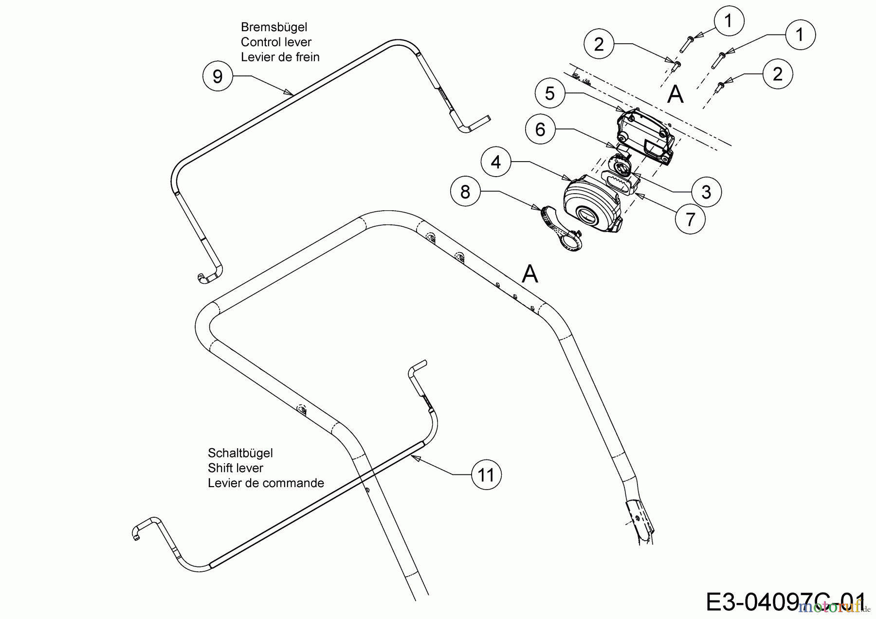  Wolf-Garten Petrol mower self propelled A 420 AVHW 12AQLV5B650 (2019) Shift lever