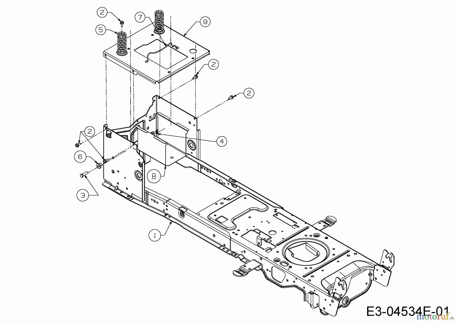  Wolf-Garten Lawn tractors Expert 107.180 H 13AG93WG650  (2014) Frame