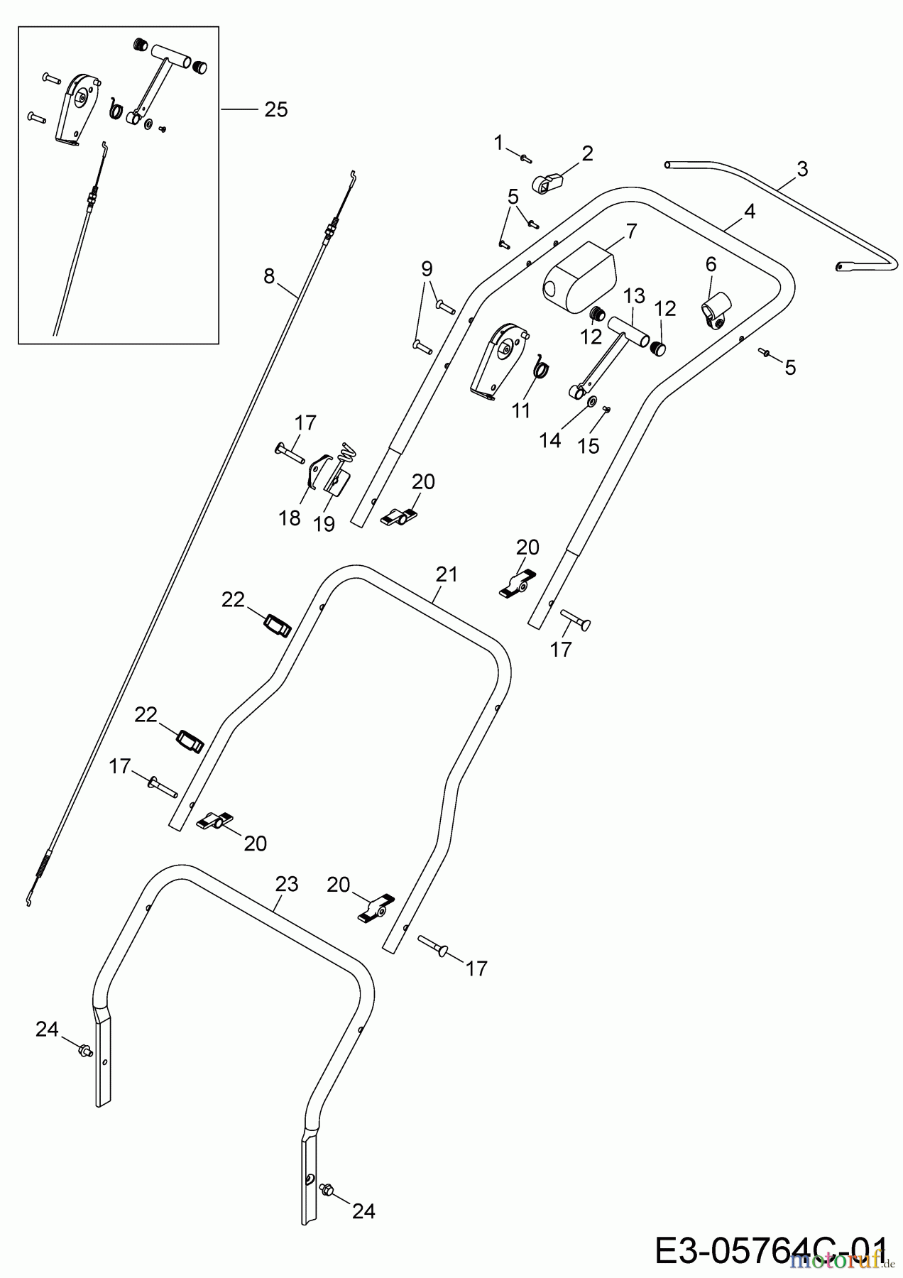  Wolf-Garten Petrol verticutter UV 35 B 3635000  (2019) Handle