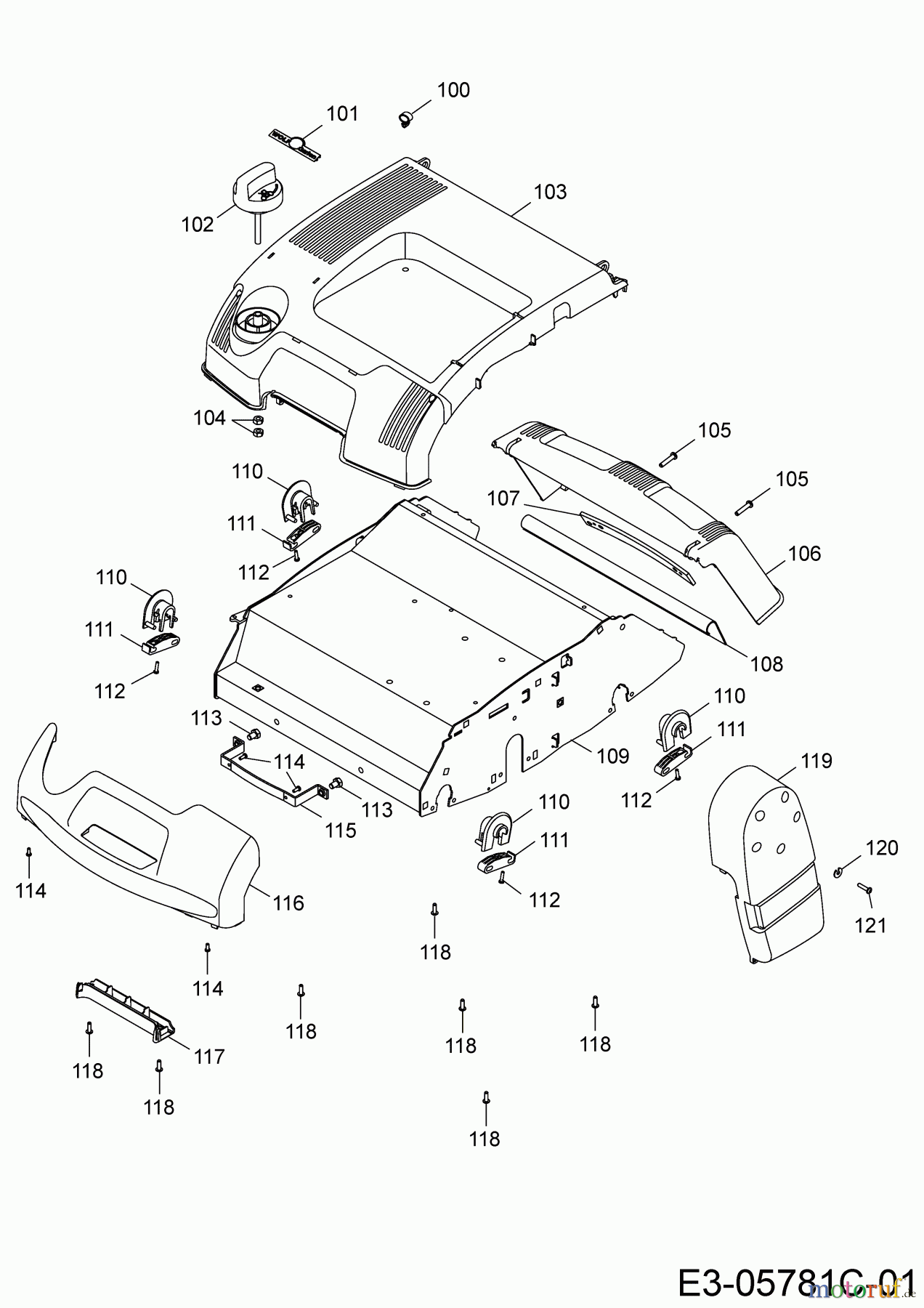  Wolf-Garten Petrol verticutter Expert UV 40 B 16BG8D0F650  (2018) Verticutter housing