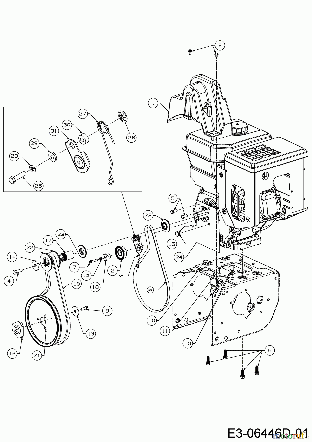  Wolf-Garten Snow throwers Expert 7190 HD 31AY55SY650  (2017) Drive system, Milling drive