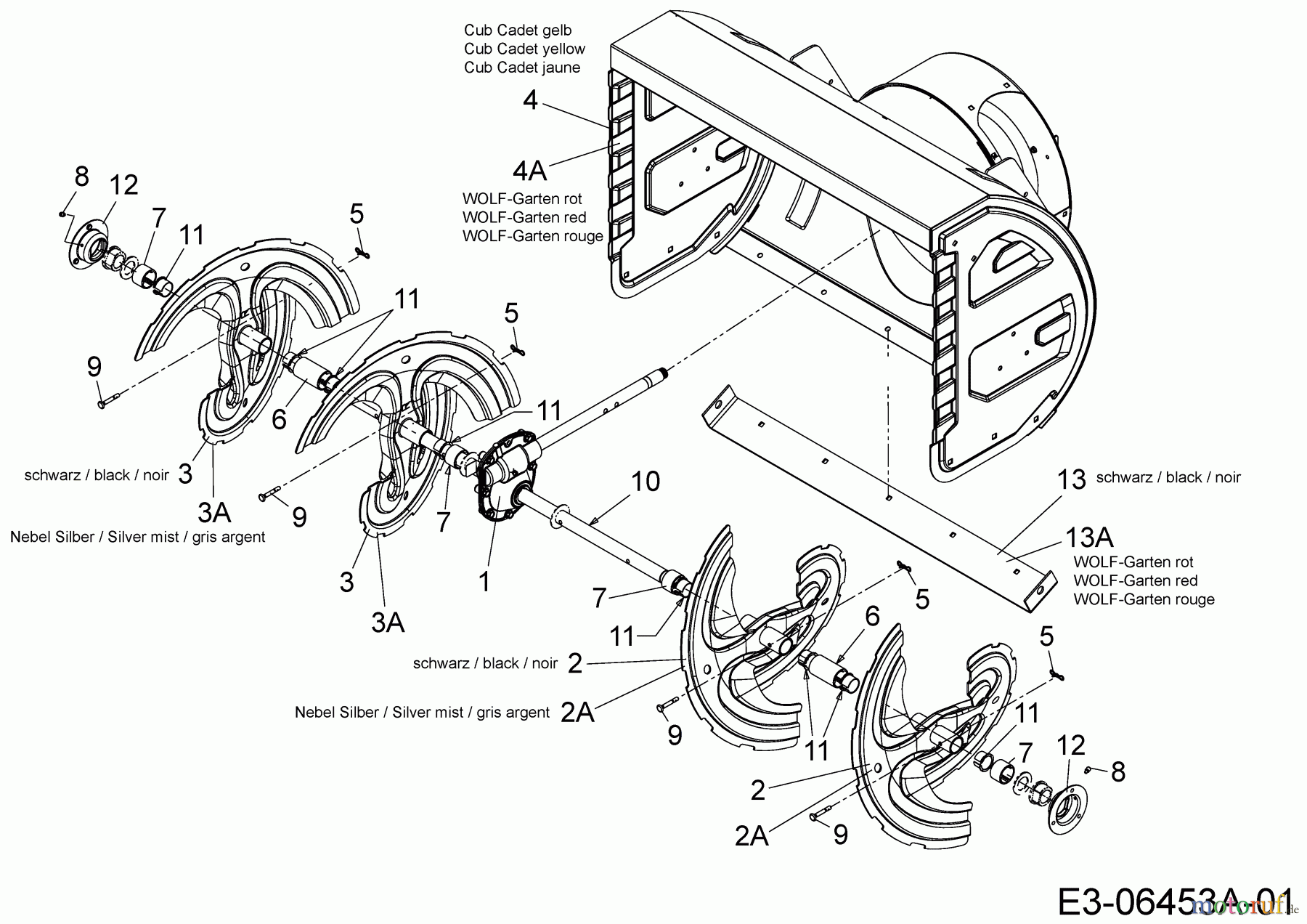  Wolf-Garten Snow throwers Expert 84110 31AY95SV650  (2014) Auger housing