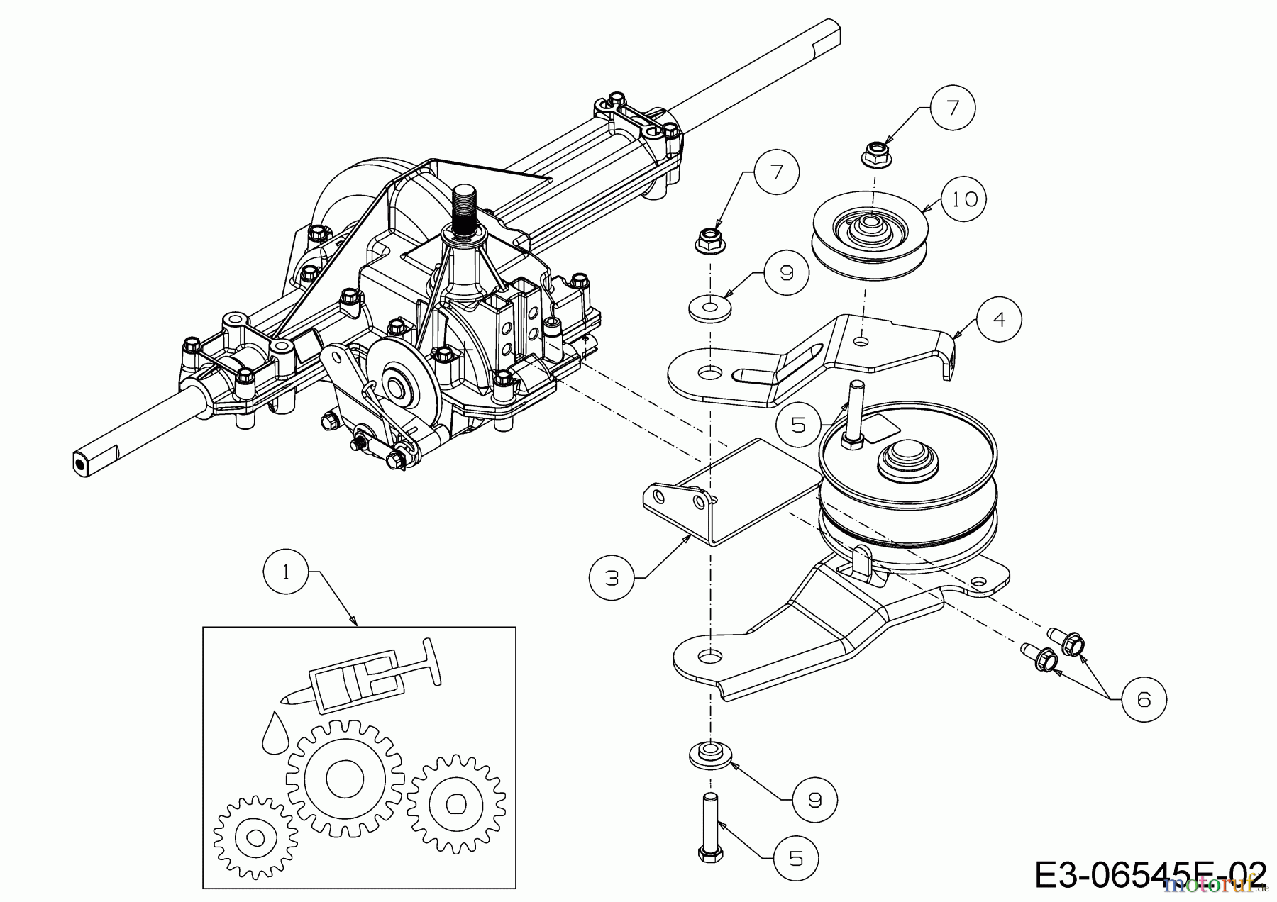  Wolf-Garten Lawn tractors E 13/96 T 13H2765F650  (2017) Bracket gearbox, Bracket tension pulley