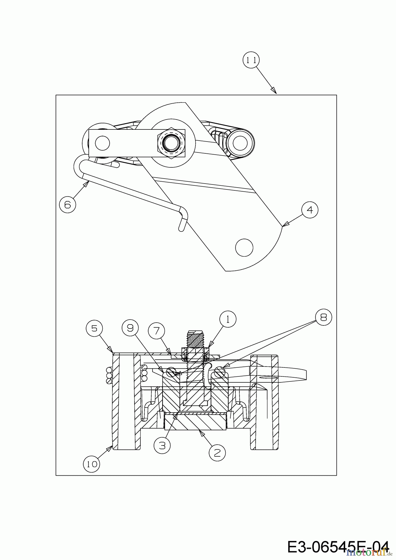  Wolf-Garten Lawn tractors E 13/96 T 13H2765F650  (2017) Brake