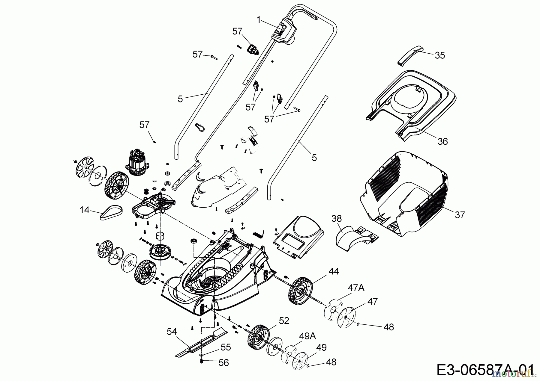  Wolf-Garten Electric mower Select 3800 E 18ACF1S-650  (2018) Basic machine