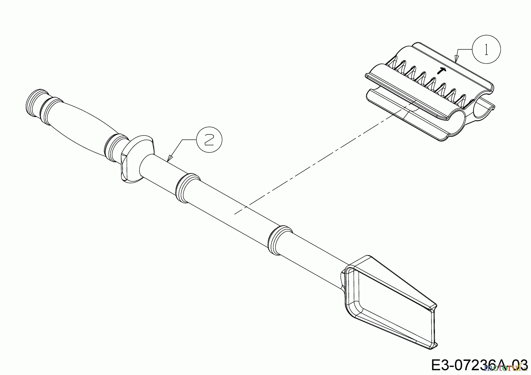  Wolf-Garten Snow throwers Expert 5370 31AR2T6D650  (2016) Chute clean-out tool