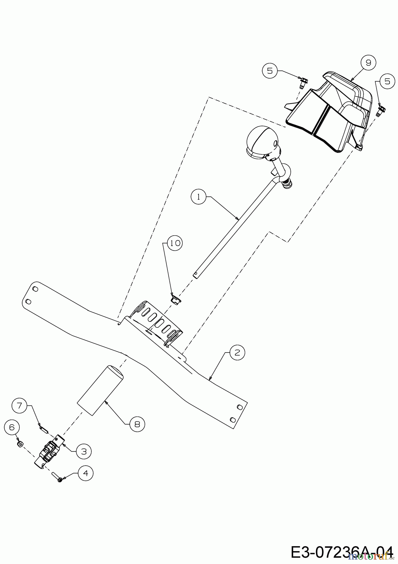  Wolf-Garten Snow throwers Expert 5370 31AR2T6D650  (2013) Chute rotation linkage