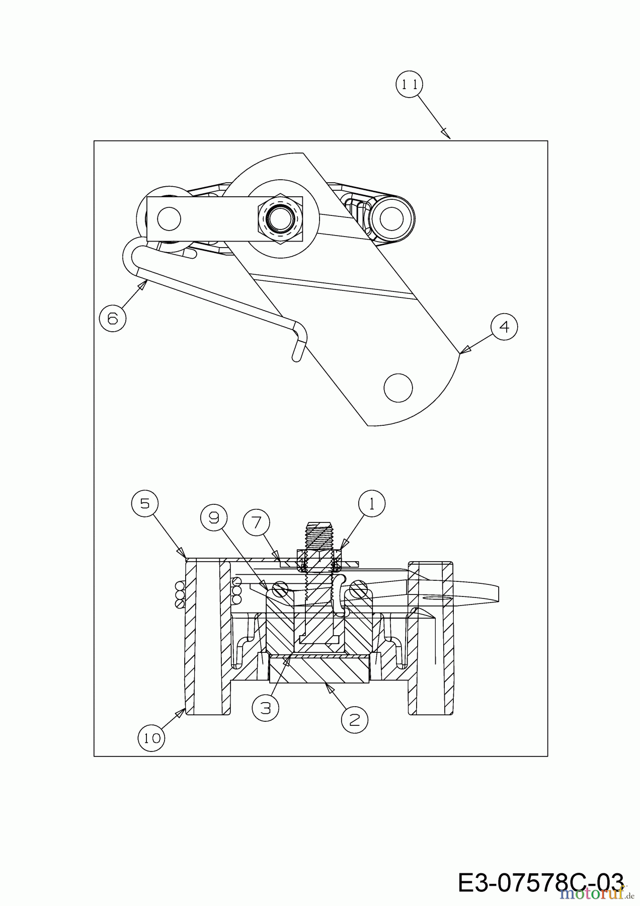  Wolf-Garten Lawn tractors Expert 105.165 A 13HN90WN650  (2015) Brake