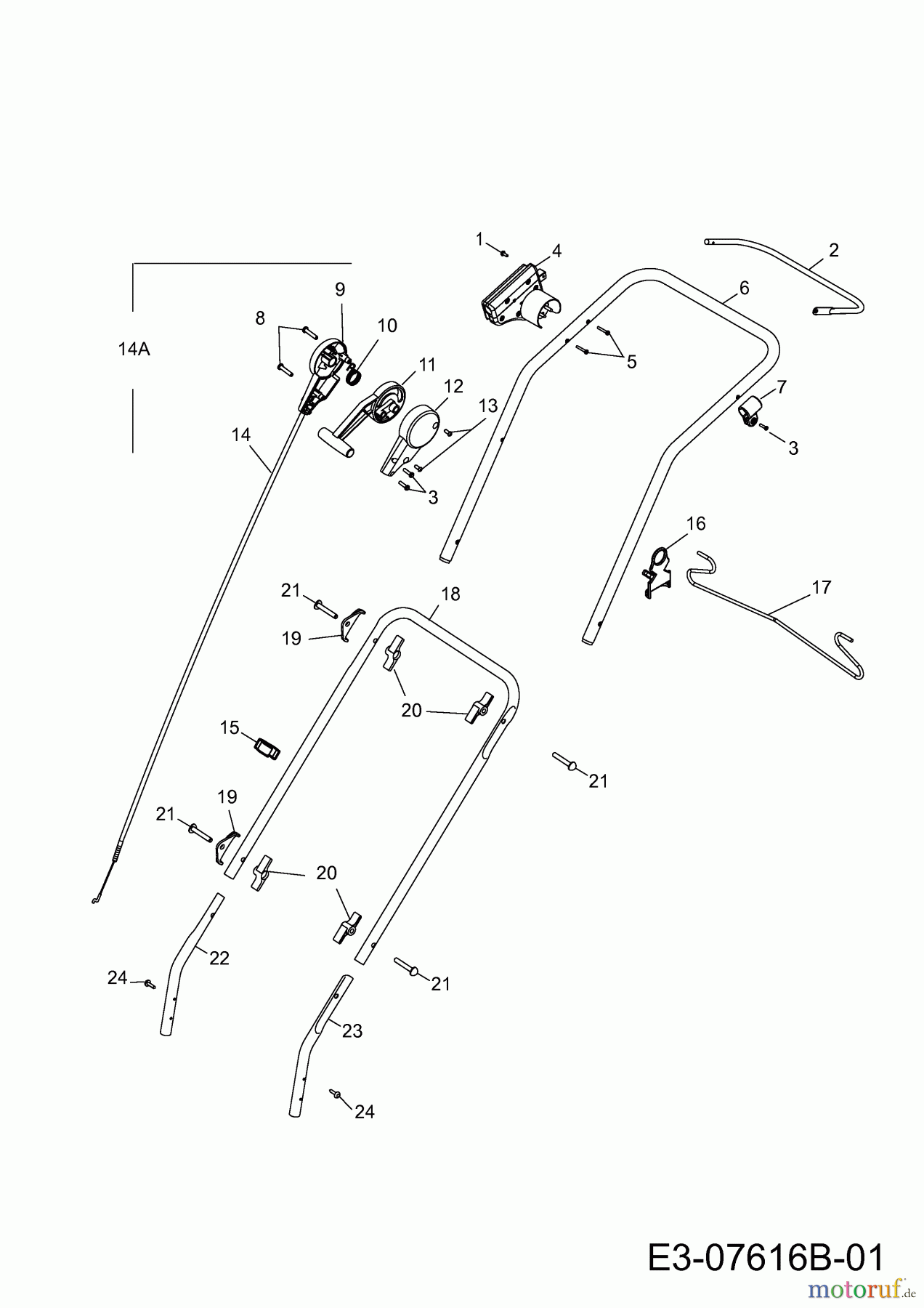  Wolf-Garten Electric verticutter Expert UV 34 E 16BECDHAC50  (2014) Handle, Switch