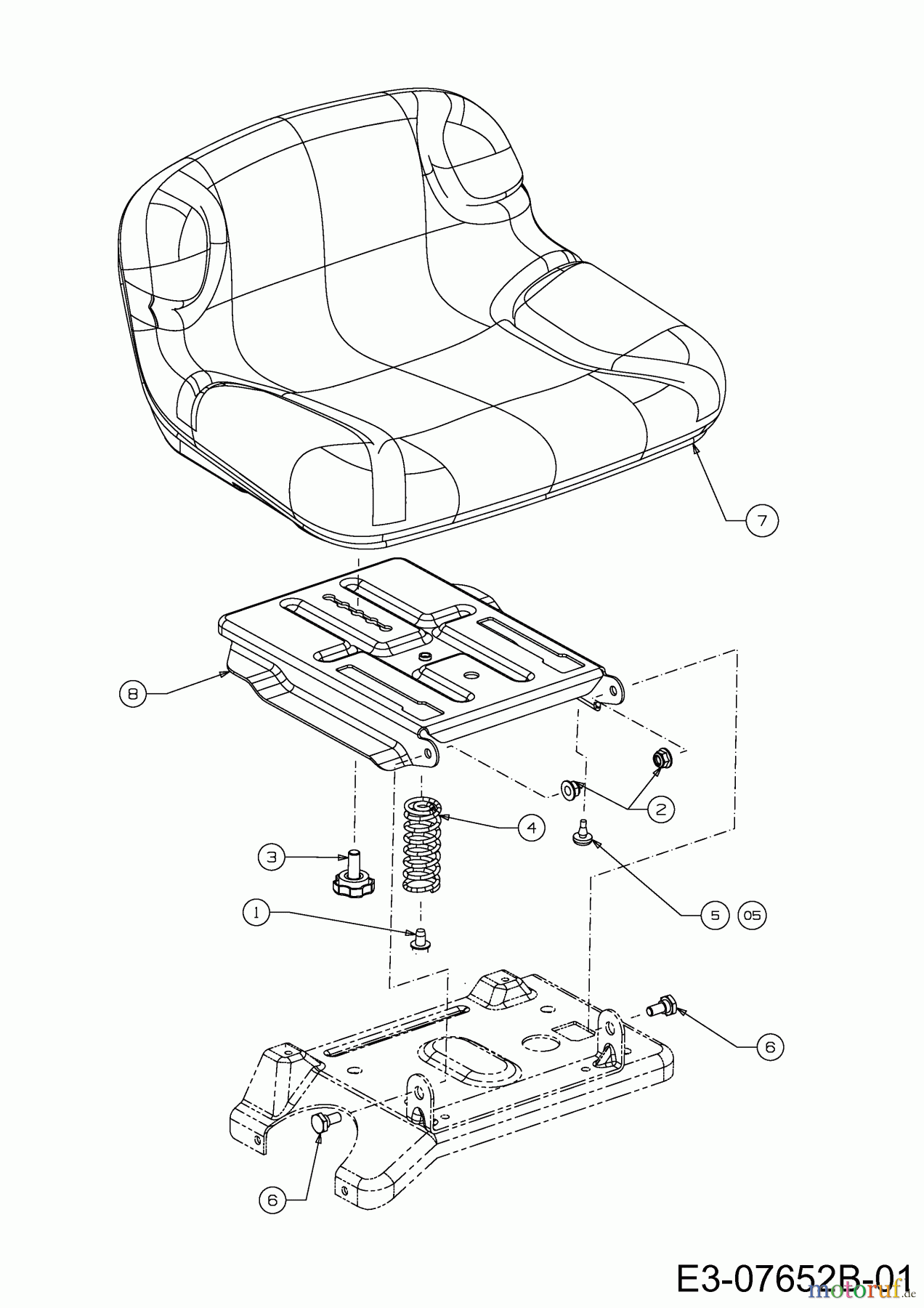  Wolf-Garten Lawn tractors Scooter Hydro 13A221SD650  (2019) Seat, Seat bracket