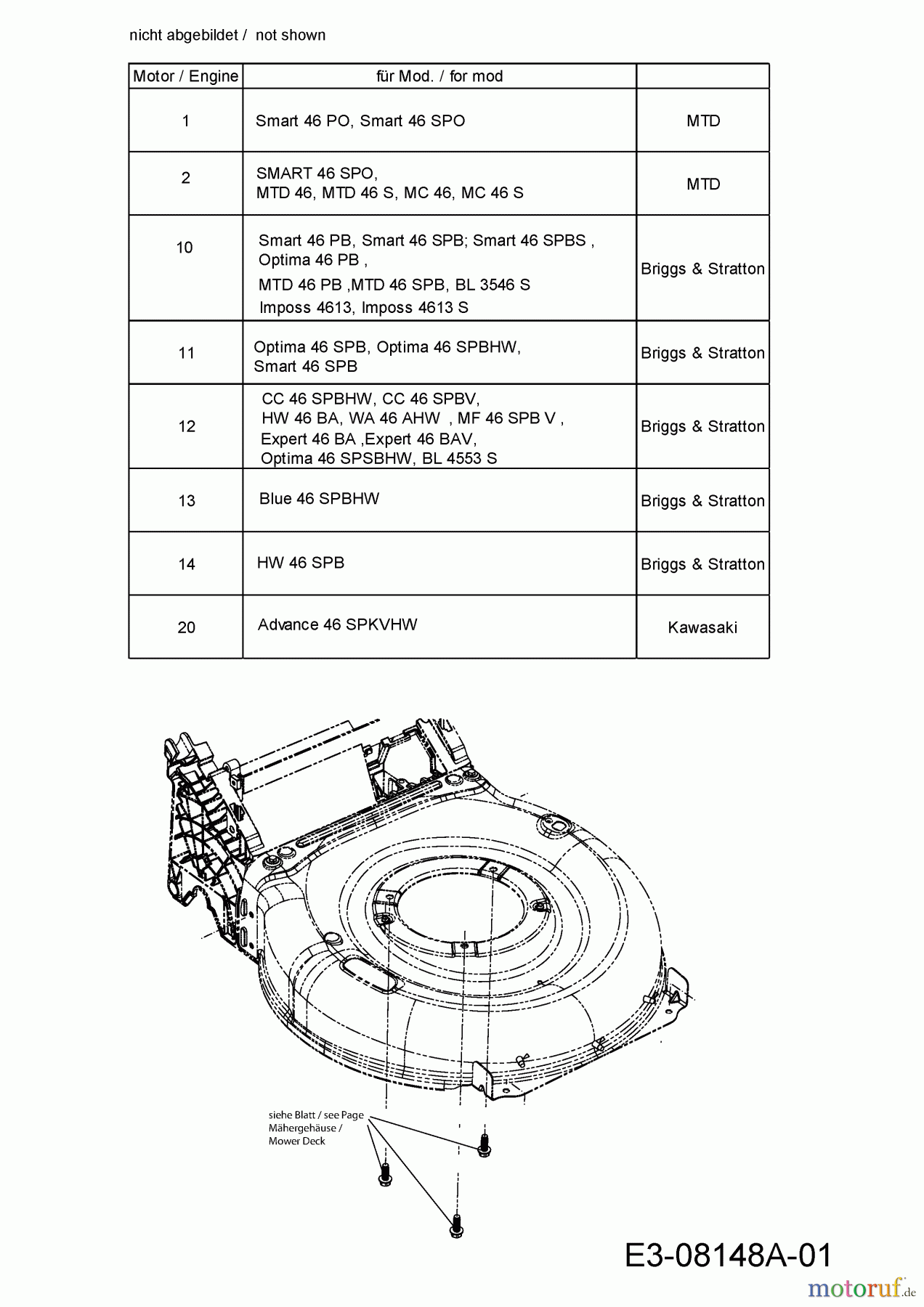  Wolf-Garten Petrol mower self propelled Expert 46 BA 12A-K15E650  (2014) Engine