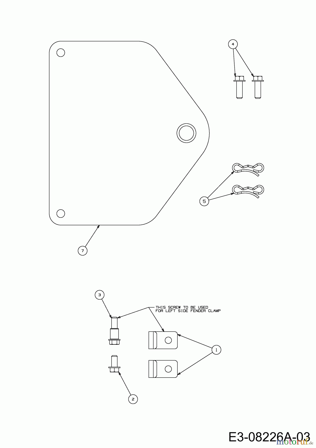  Wolf-Garten Lawn tractors Scooter Pro 13B226HD650  (2015) Coupling, Screw set fender