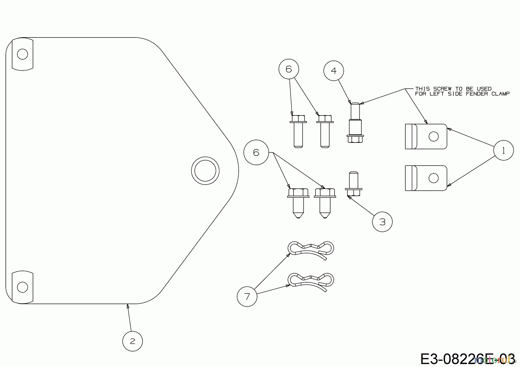  Wolf-Garten Lawn tractors Scooter Pro 13B226HD650  (2017) Coupling, Screw set fender