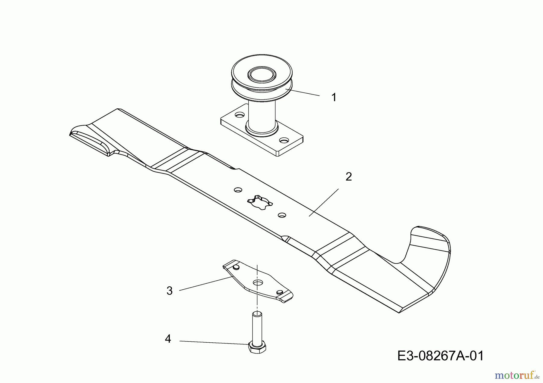  Wolf-Garten Petrol mower self propelled Expert 46 BA V 12AVK15E650  (2013) Blade, Blade adapter