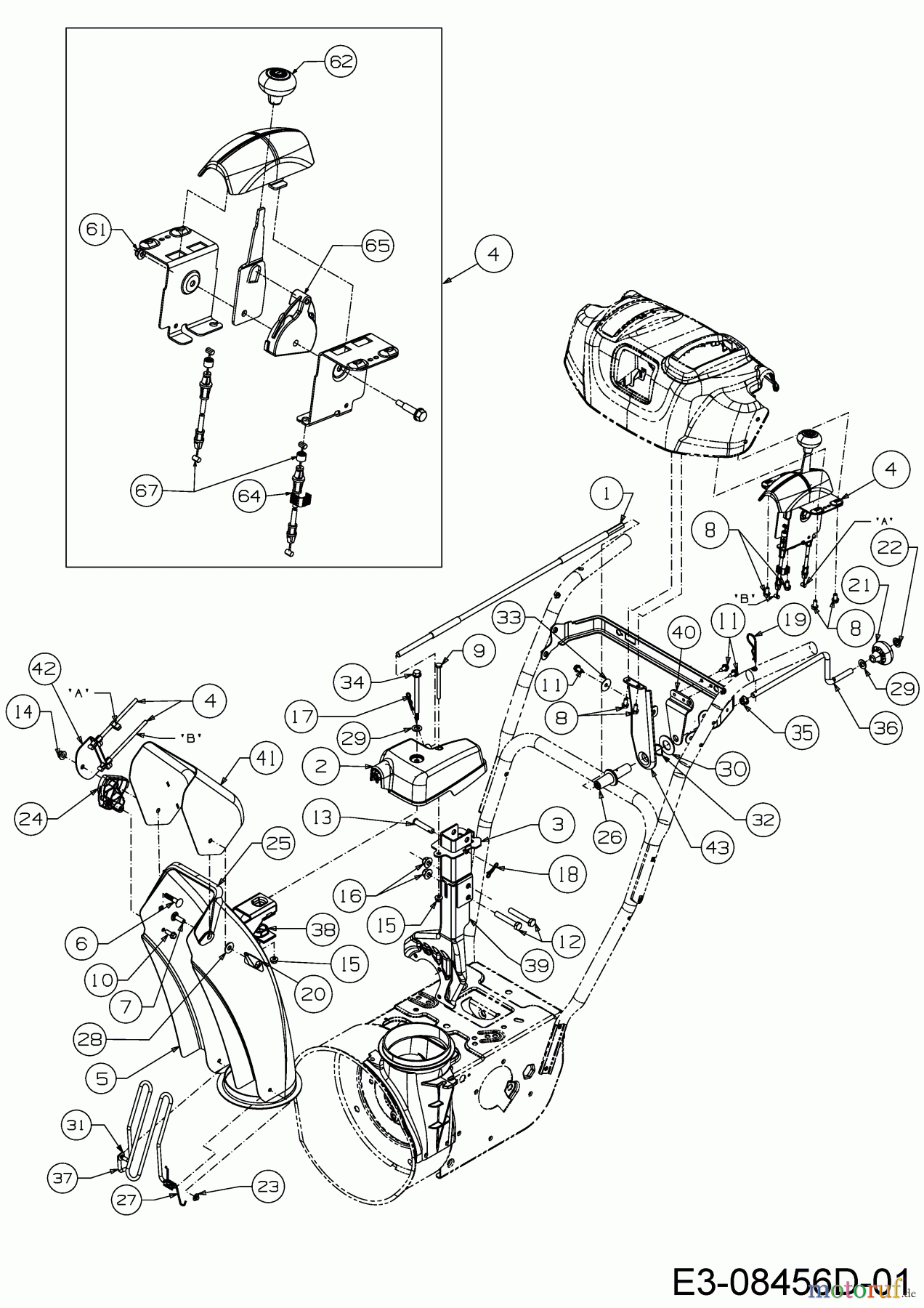  Wolf-Garten Snow throwers Expert 7190 HD 31AY55SY650  (2017) Discharge chute, Joystick