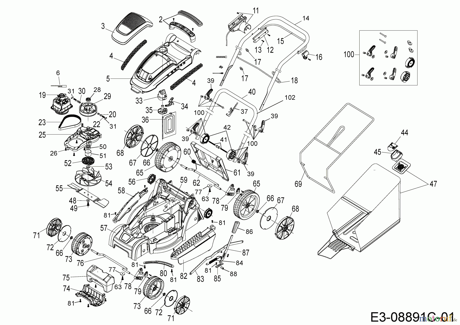  Wolf-Garten Electric mower A 340 E 18AKEJS4650  (2019) Basic machine