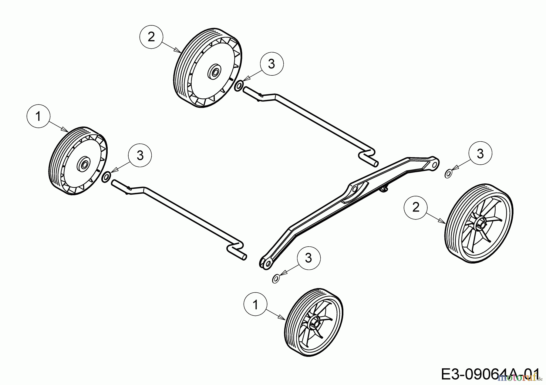  Wolf-Garten Electric mower Expert 34 E 18CWF1S-C50  (2014) Wheels