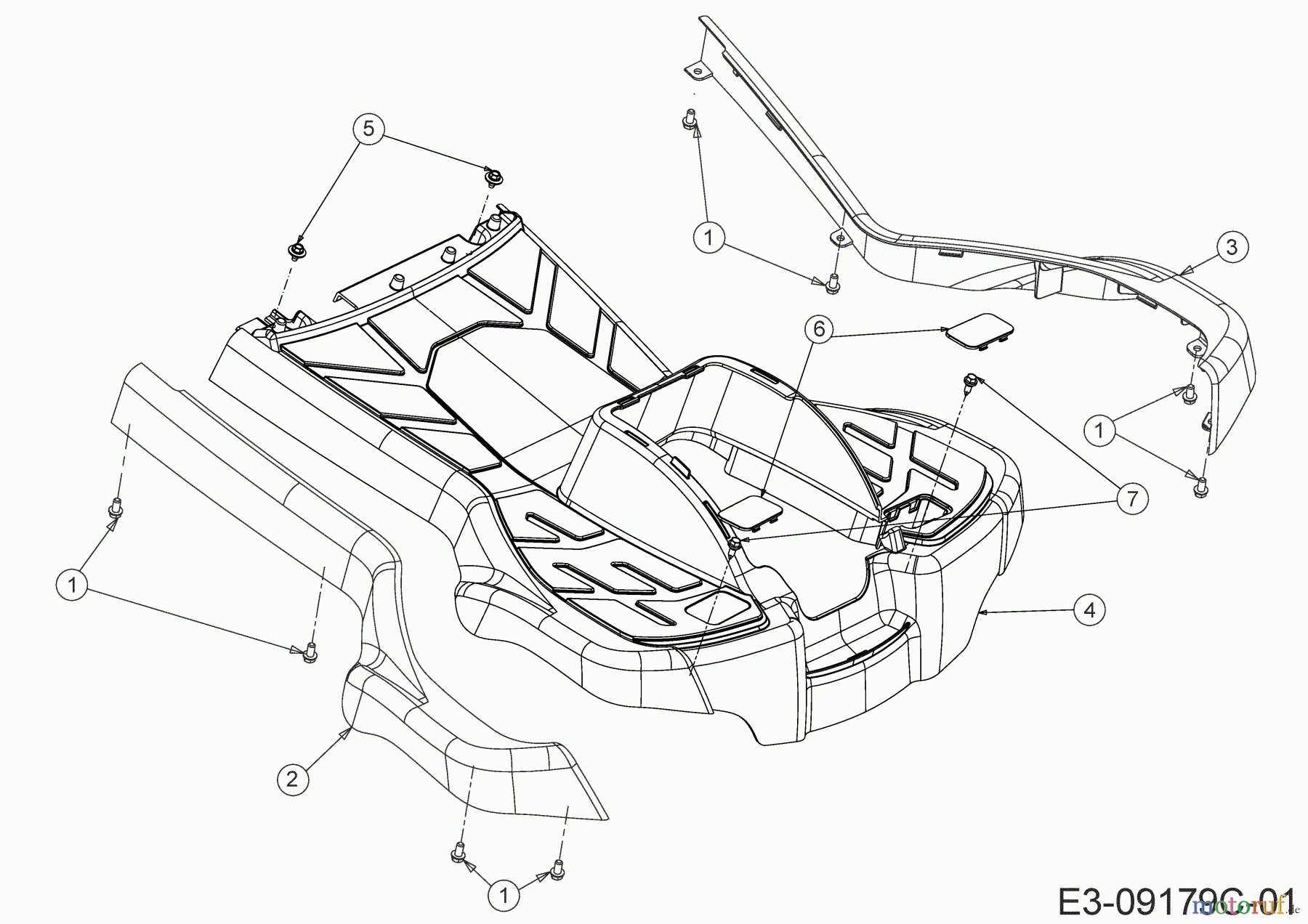  Wolf-Garten Lawn tractors Scooter Pro 13B226HD650  (2019) Foot plate