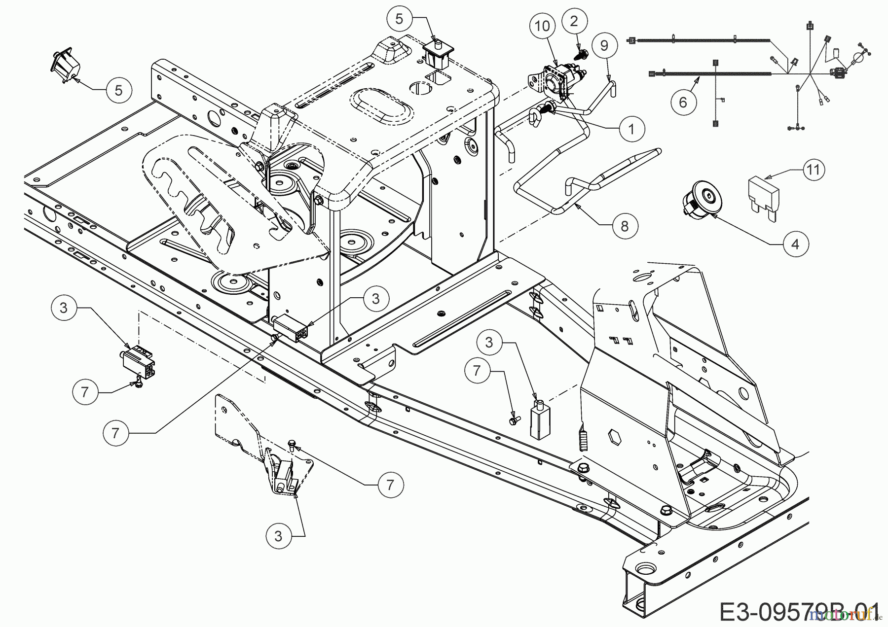  Wolf-Garten Lawn tractors Scooter Hydro 13A721SD650  (2020) Electric parts