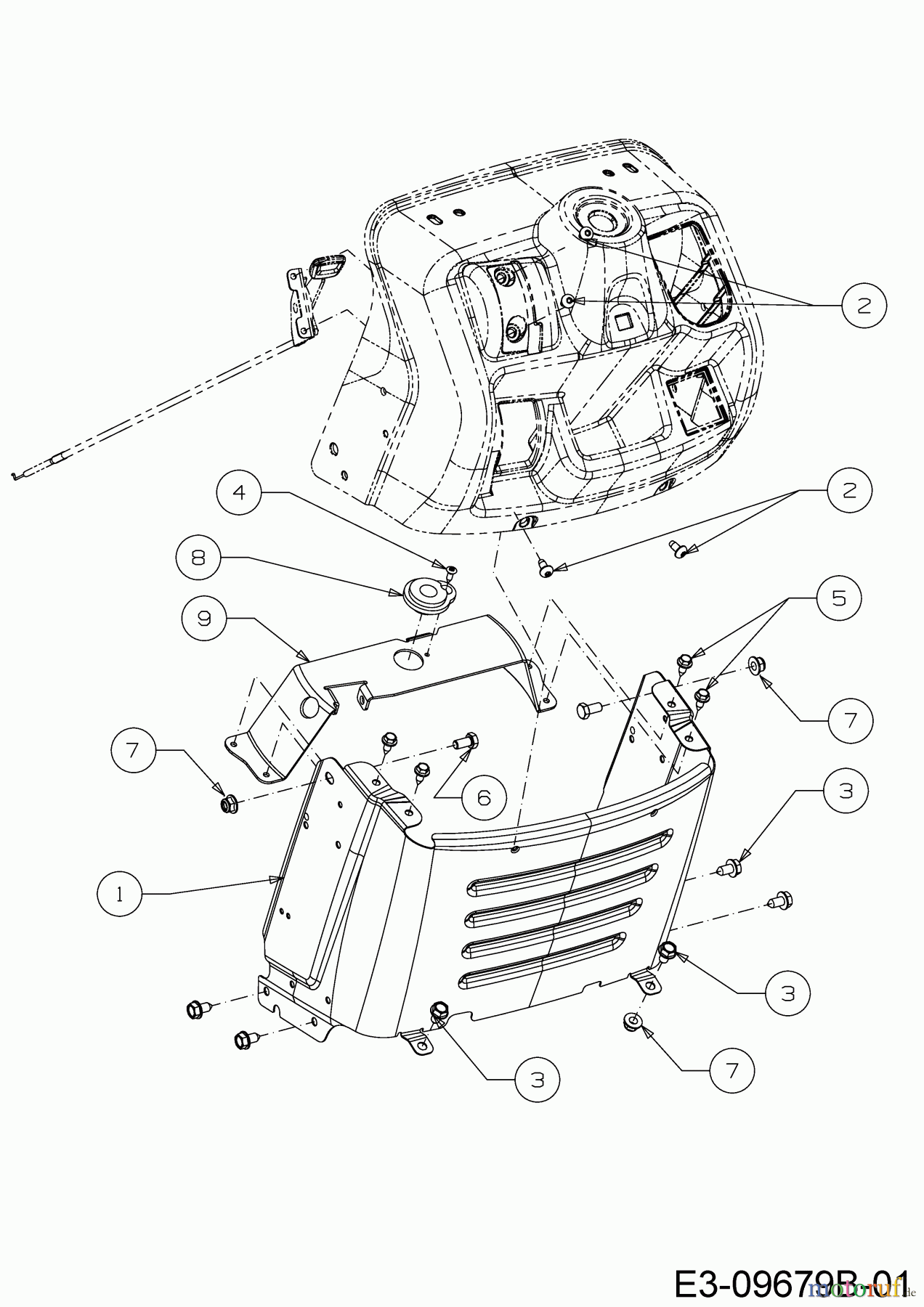  Wolf-Garten Lawn tractors 105.180 H 13HT71WN650  (2019) Dashboard