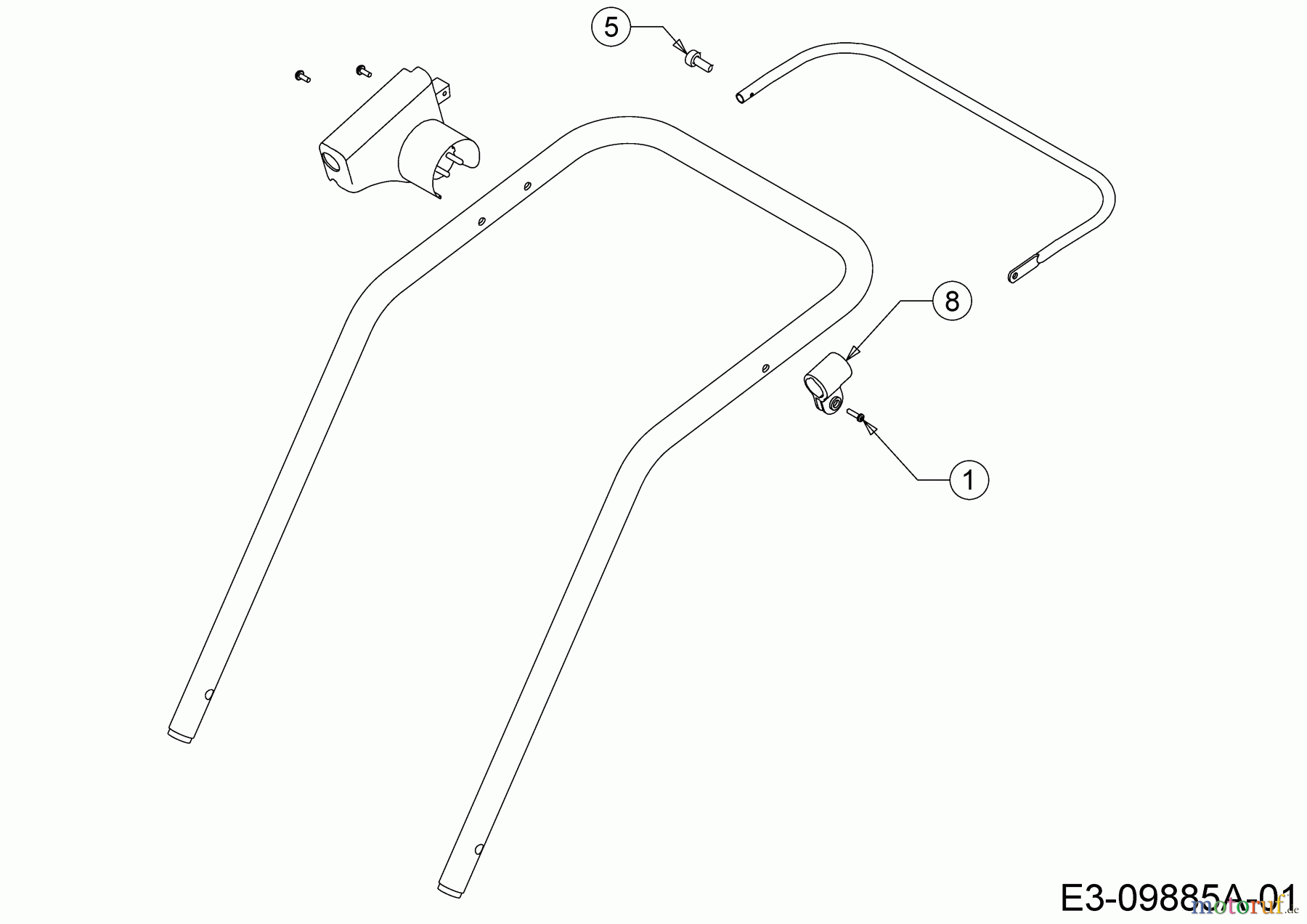  Wolf-Garten Electric mower Expert 37 E 18CWG1H-C50  (2015) Mounting parts shift lever