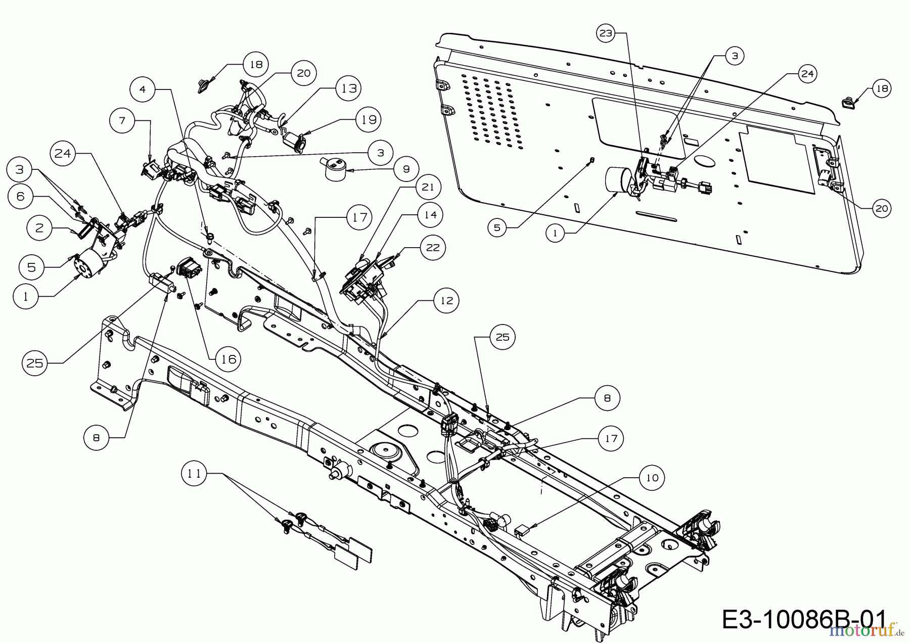  Wolf-Garten Lawn tractors 106.220 H 13BAA1VR650  (2020) Electric parts