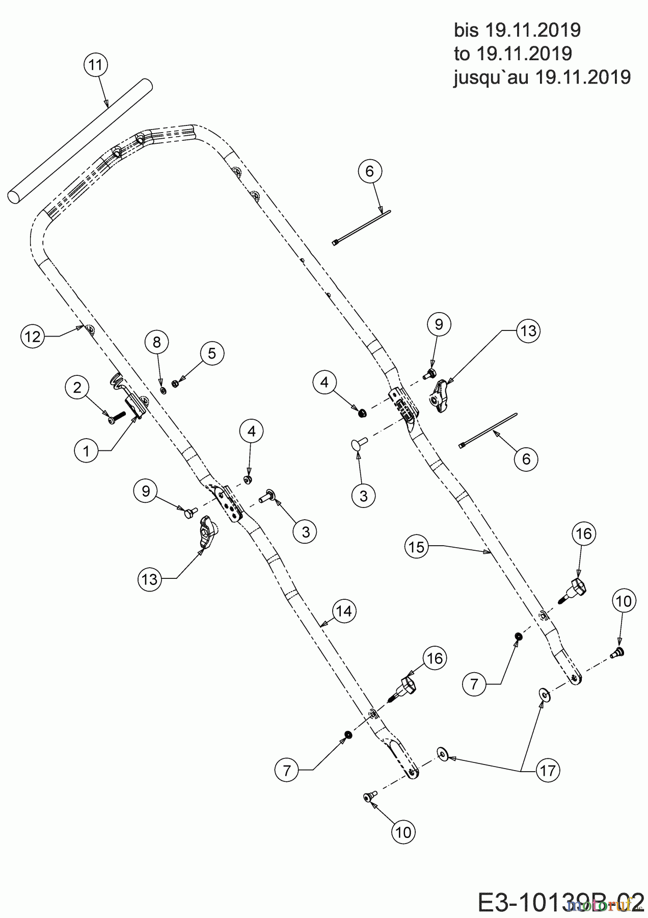  Wolf-Garten Petrol mower Expert 420 11C-LUSC650 (2020) Handle to 19.11.2019