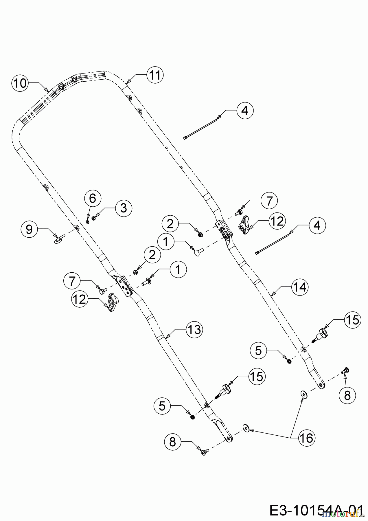  Wolf-Garten Petrol mower A 4200 11B-LOSC650 (2019) Handle