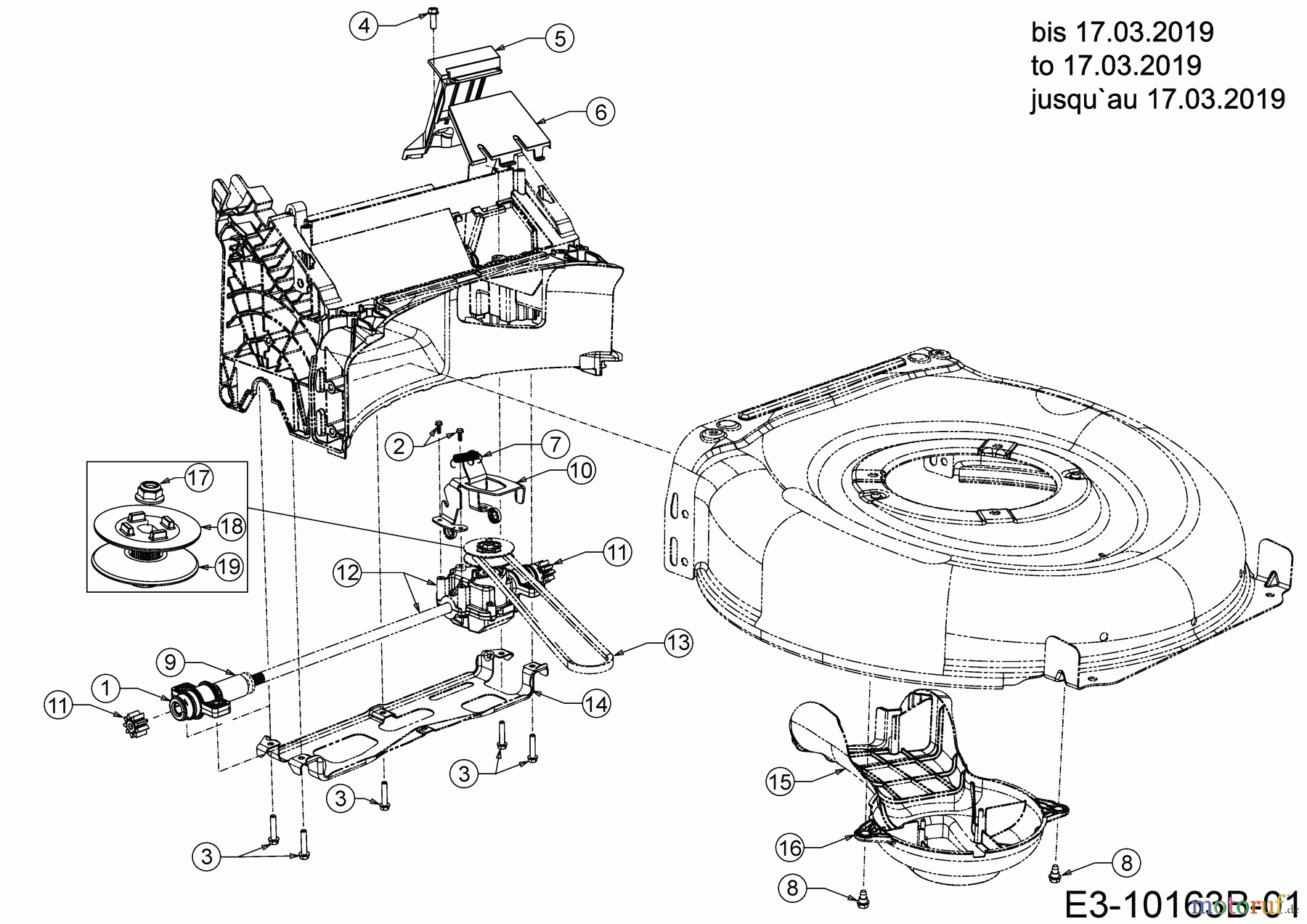  Wolf-Garten Petrol mower self propelled A 420 AVHW 12AQLV5B650 (2019) Gearbox, Belt to 17.03.2019