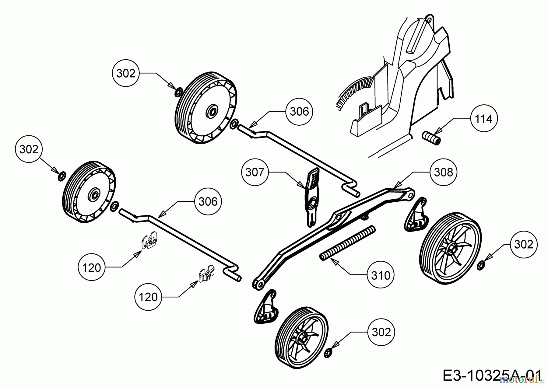  Wolf-Garten Electric mower Expert 37 E 18CWG1H-C50  (2019) Height adjustment