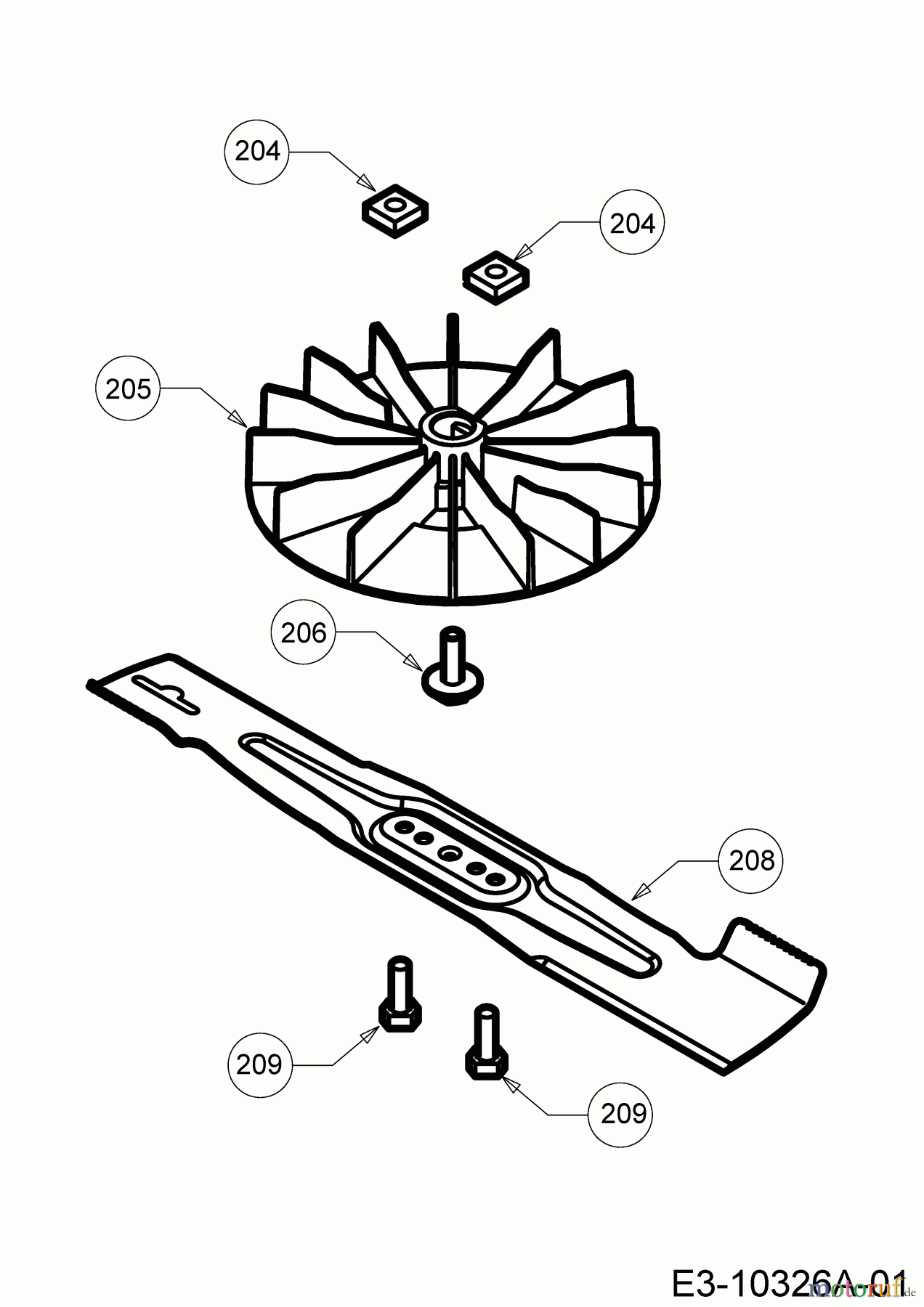  Wolf-Garten Electric mower Expert 37 E 18CWG1H-C50  (2020) Blade, Blade adapter