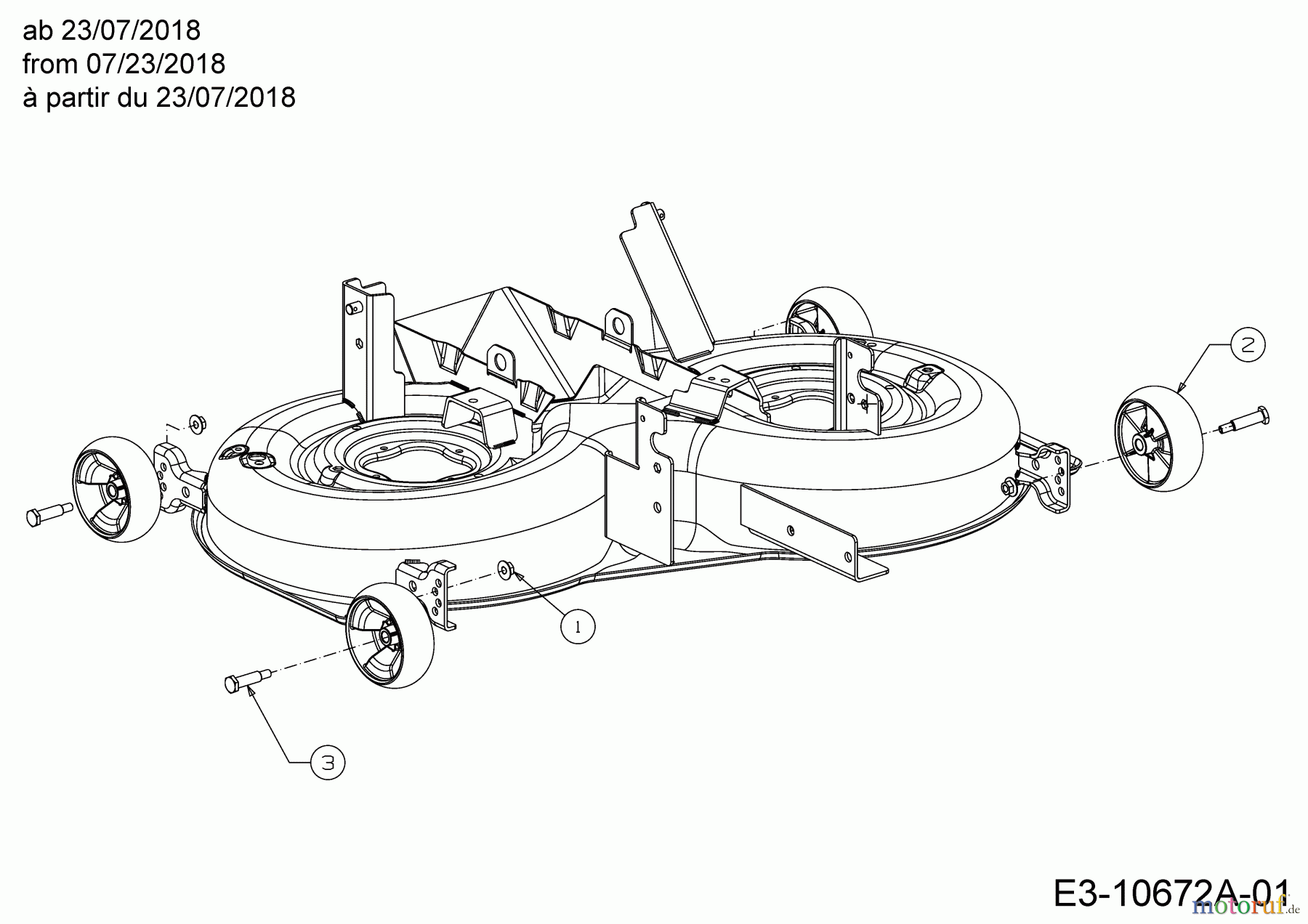  Wolf-Garten Lawn tractors 106.220 HP 13QAA1VR650  (2020) Wheels mowing deck