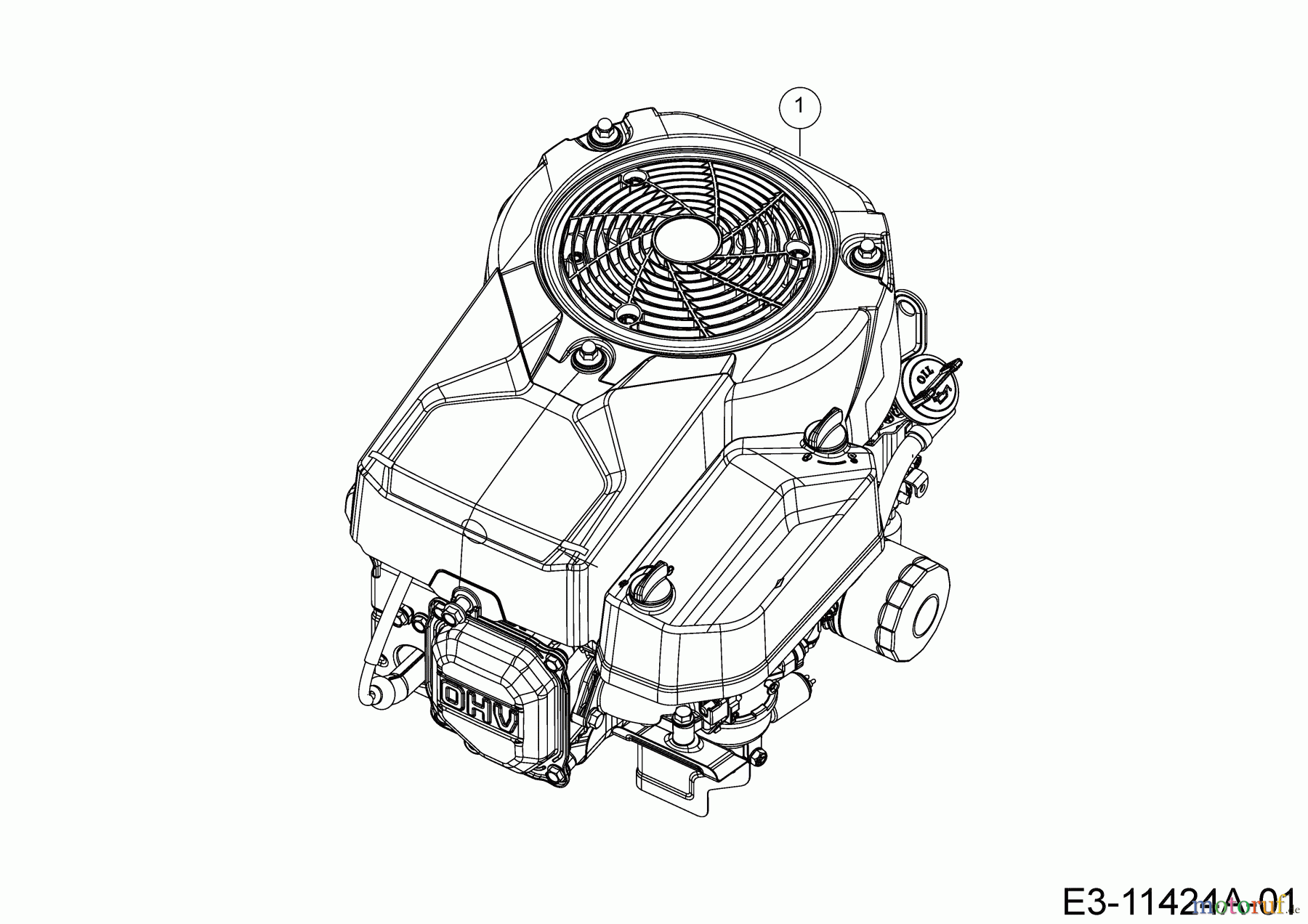  Wolf-Garten Lawn tractors 96.130 T 13A776WF650  (2019) Engine