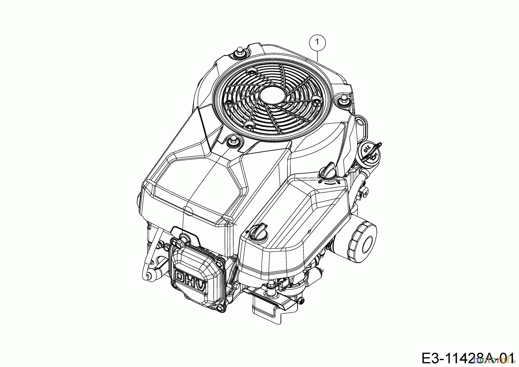  Wolf-Garten Lawn tractors 92.165 H 13IN71WE650  (2020) Engine