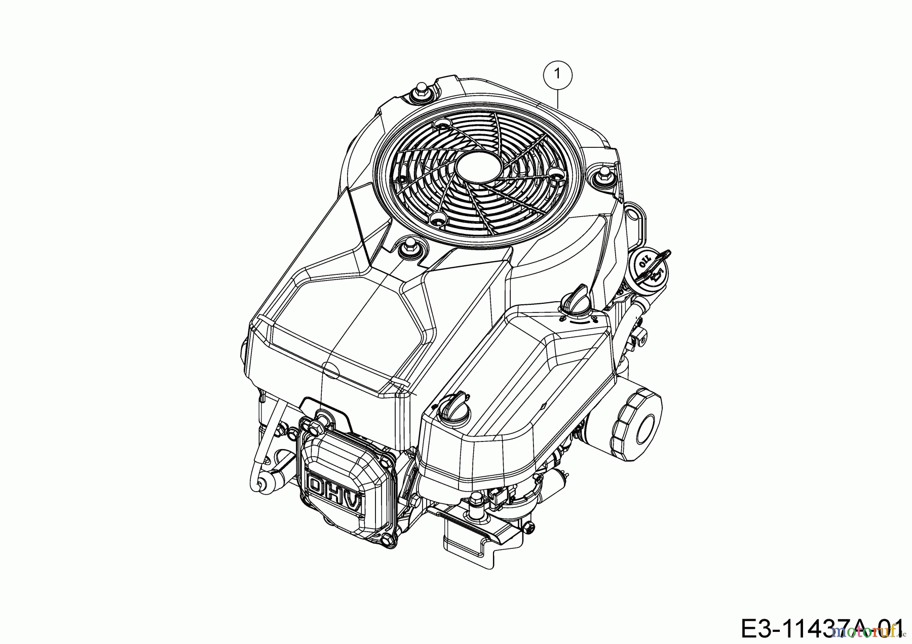  Wolf-Garten Lawn tractors 106.185 H 13CLA1VR650  (2020) Engine