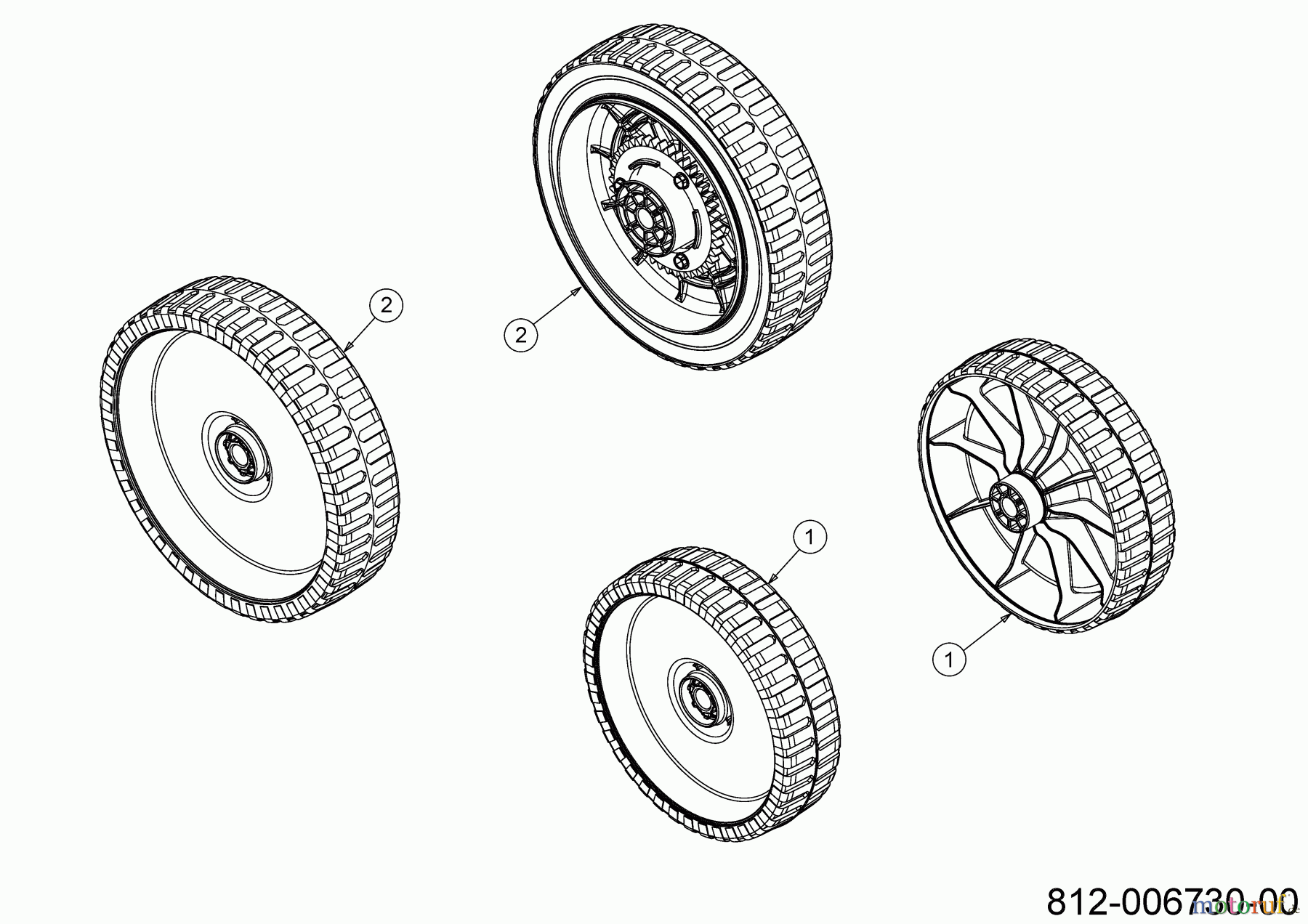  Wolf-Garten Petrol mower self propelled A 4600 A 12D-TOSC650 (2022) Wheels