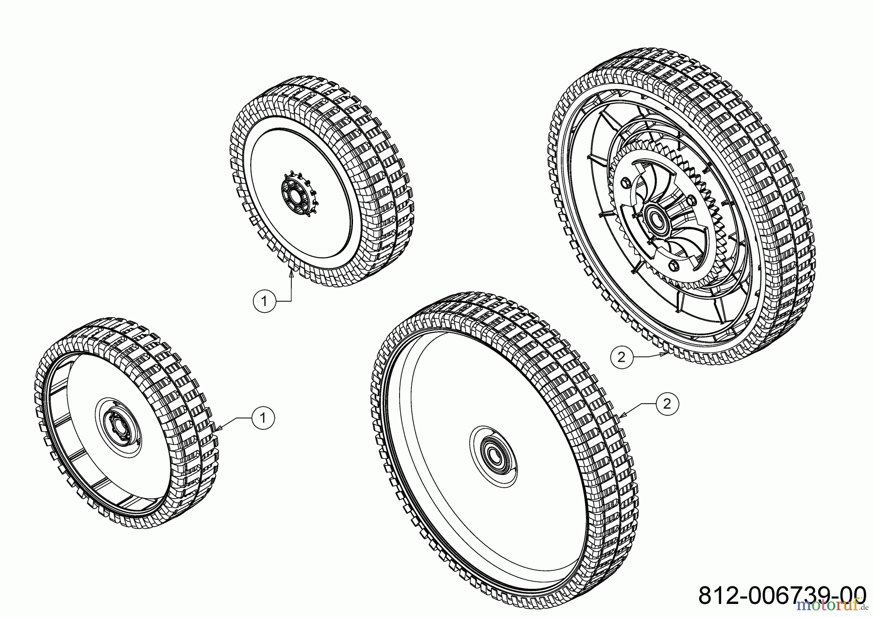  Wolf-Garten Petrol mower self propelled A 460 ASPHW 12DWTV5E650 (2022) Wheels