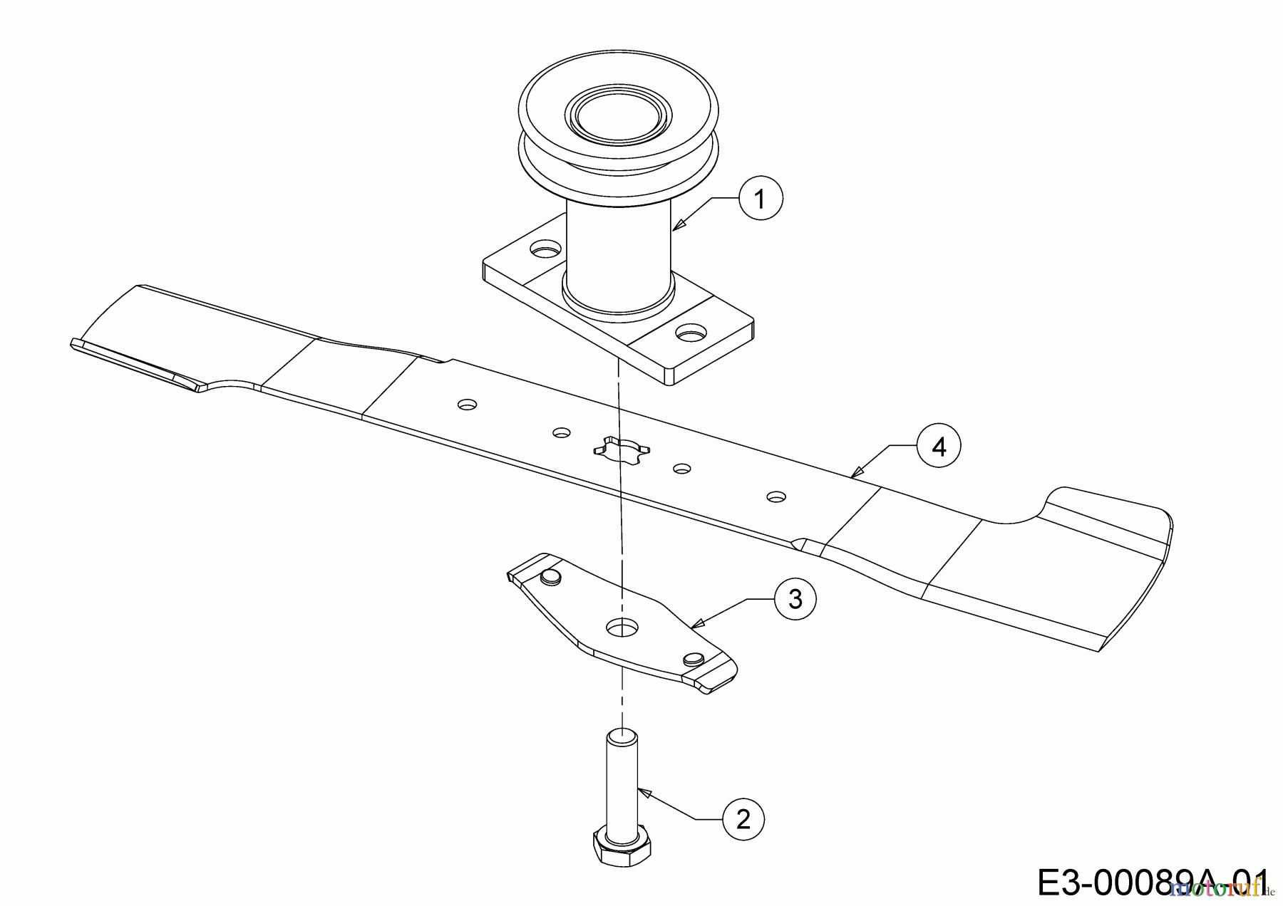  Wolf-Garten Petrol mower self propelled A 5300 A 12D-POKC650 (2022) Blade, Blade adapter