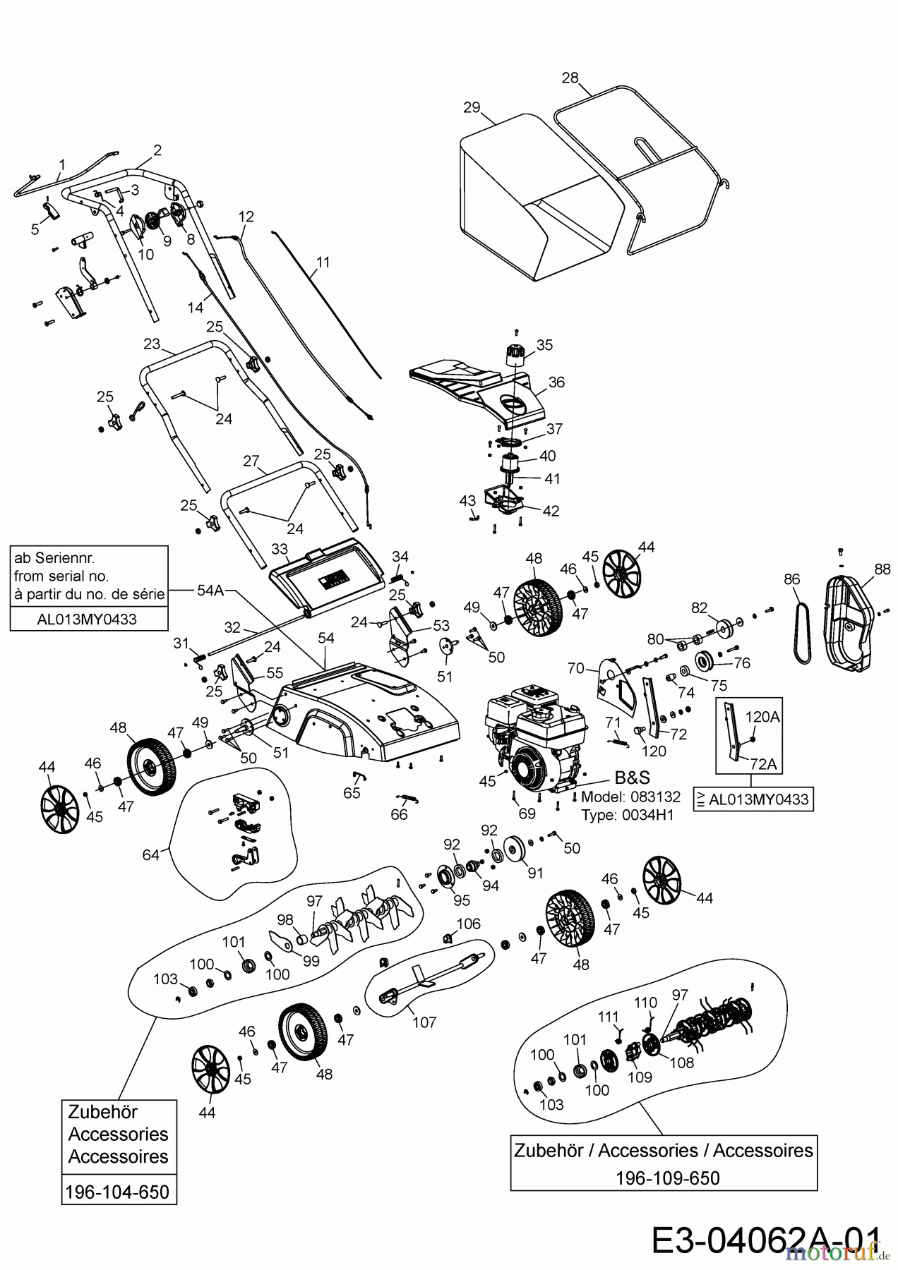  Wolf-Garten Petrol verticutter VA 357 B 16CHGJ0F650 (2022) Basic machine