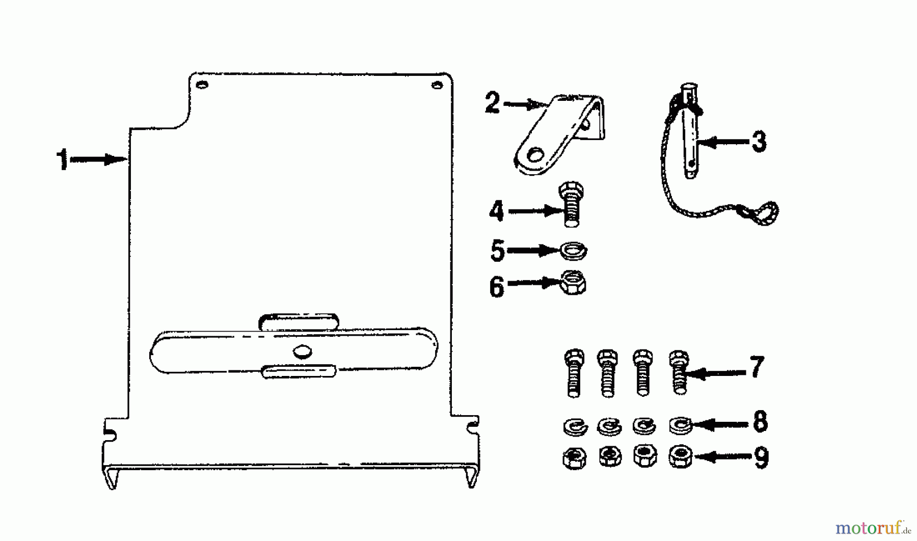  Columbia Lawn tractors RD 10/660 SL 135-5290  (1985) Coupling