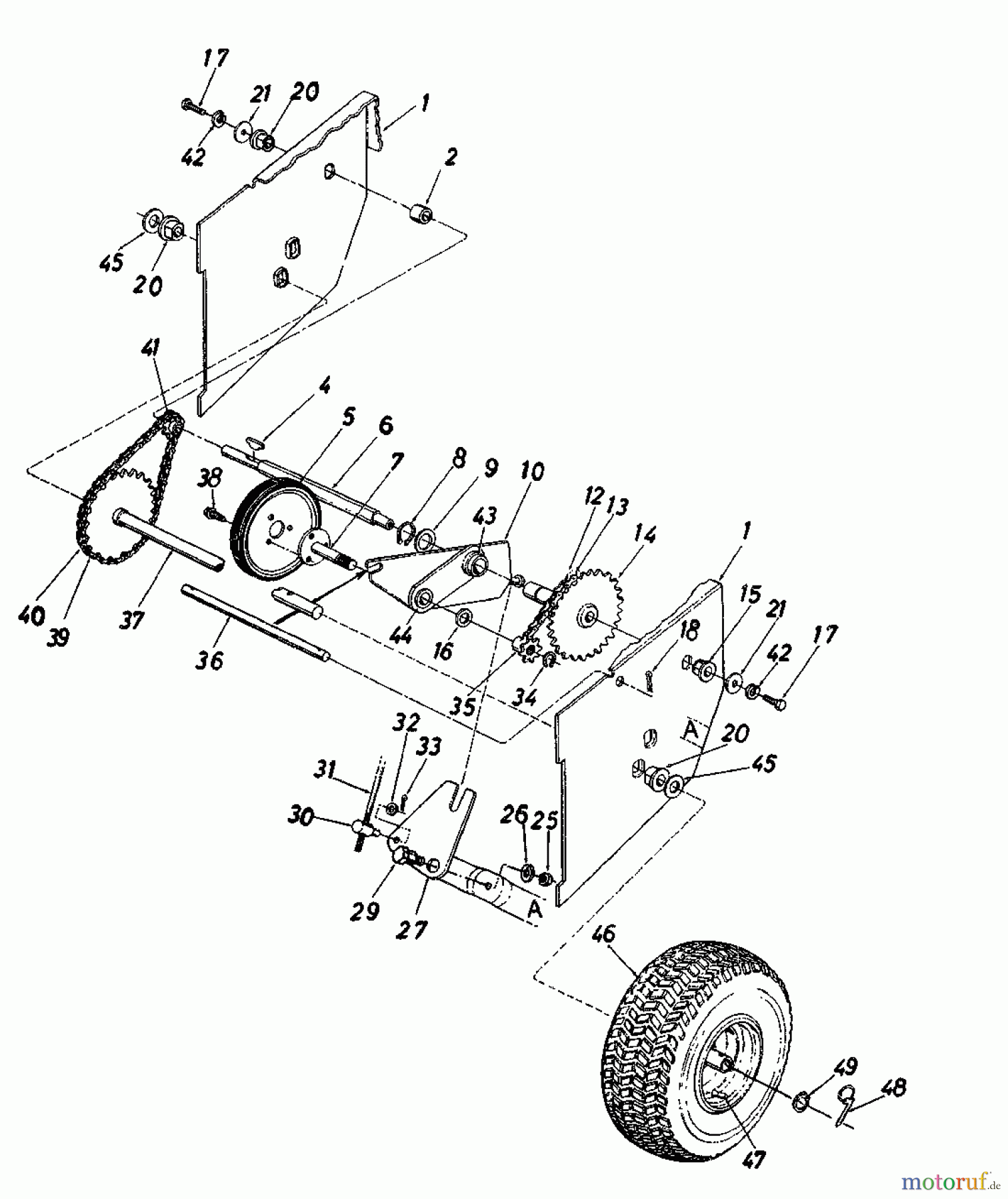  Blizzard Snow throwers N 8-61 315-5800  (1985) Drive system