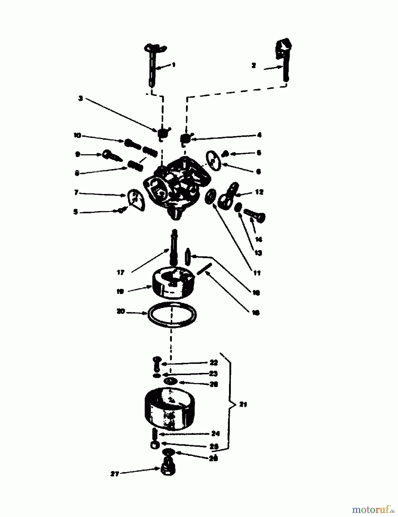  Gutbrod Petrol mower 135 BL 4 T 02869.04  (1985) Carburetor