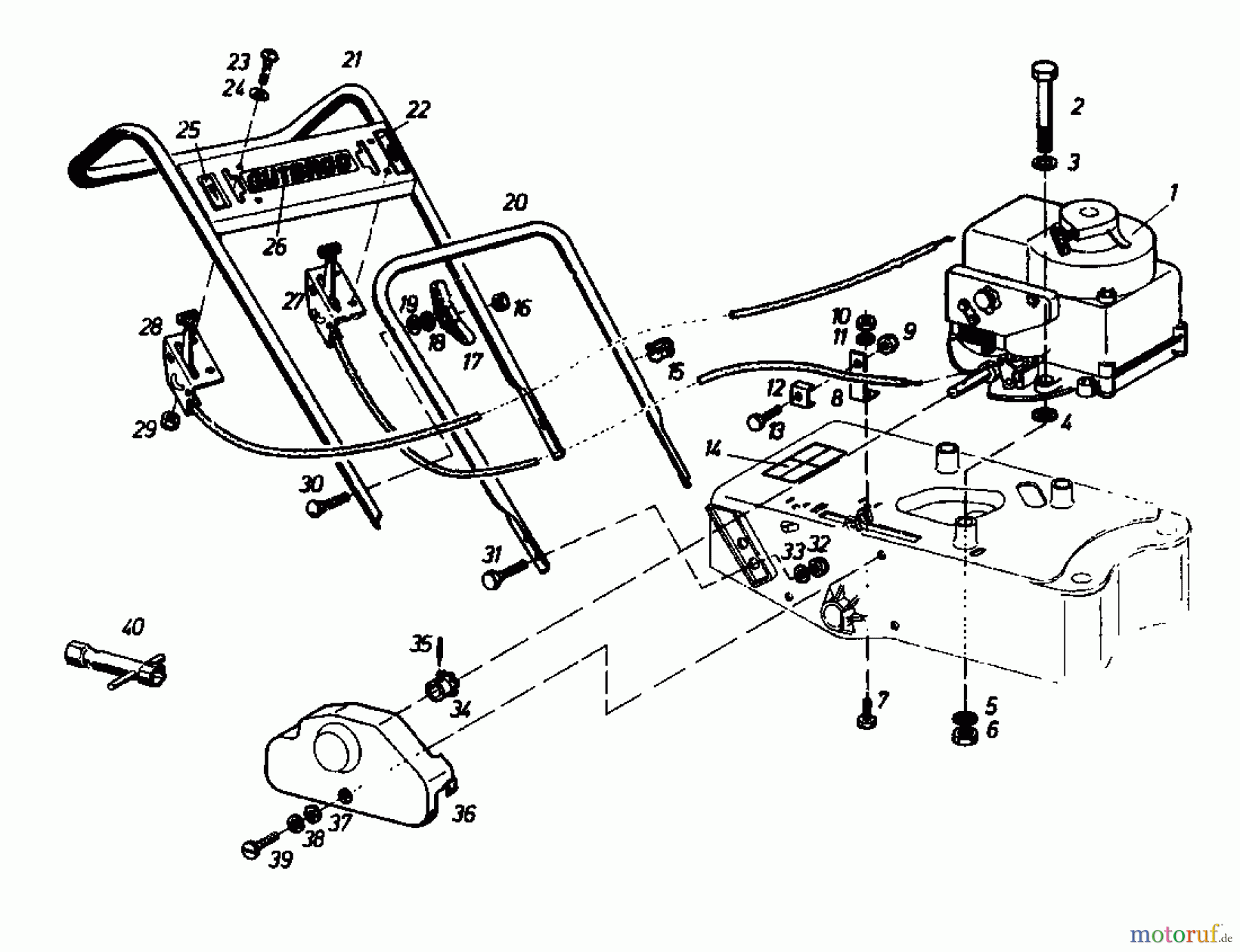  Gutbrod Snow plough SR 800 02888.01  (1985) Handle