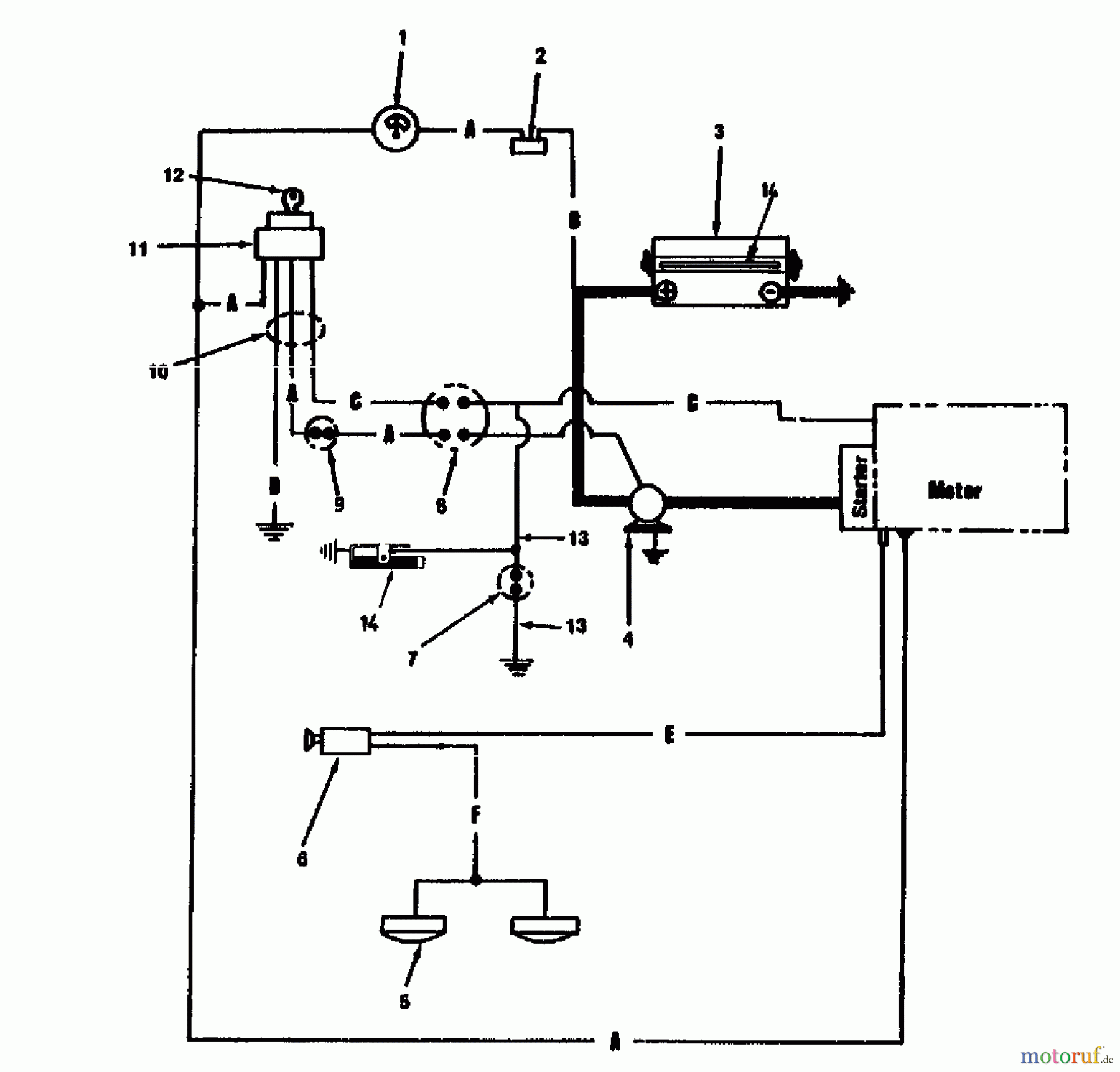  Gutbrod Lawn tractors 810 HEBS 02635.06  (1985) Wiring diagram