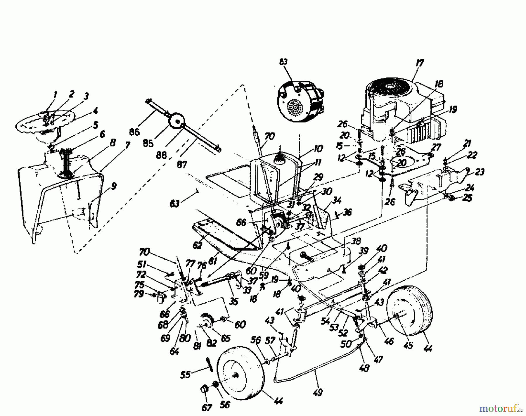  Gutbrod Lawn tractors 810 HEBS 02635.06  (1985) Front axle