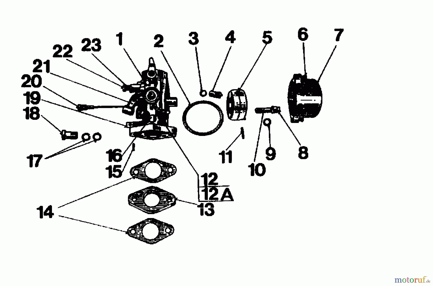  Gutbrod Cutter bar mower BM 100-2/G 07507.02  (1985) Carburetor